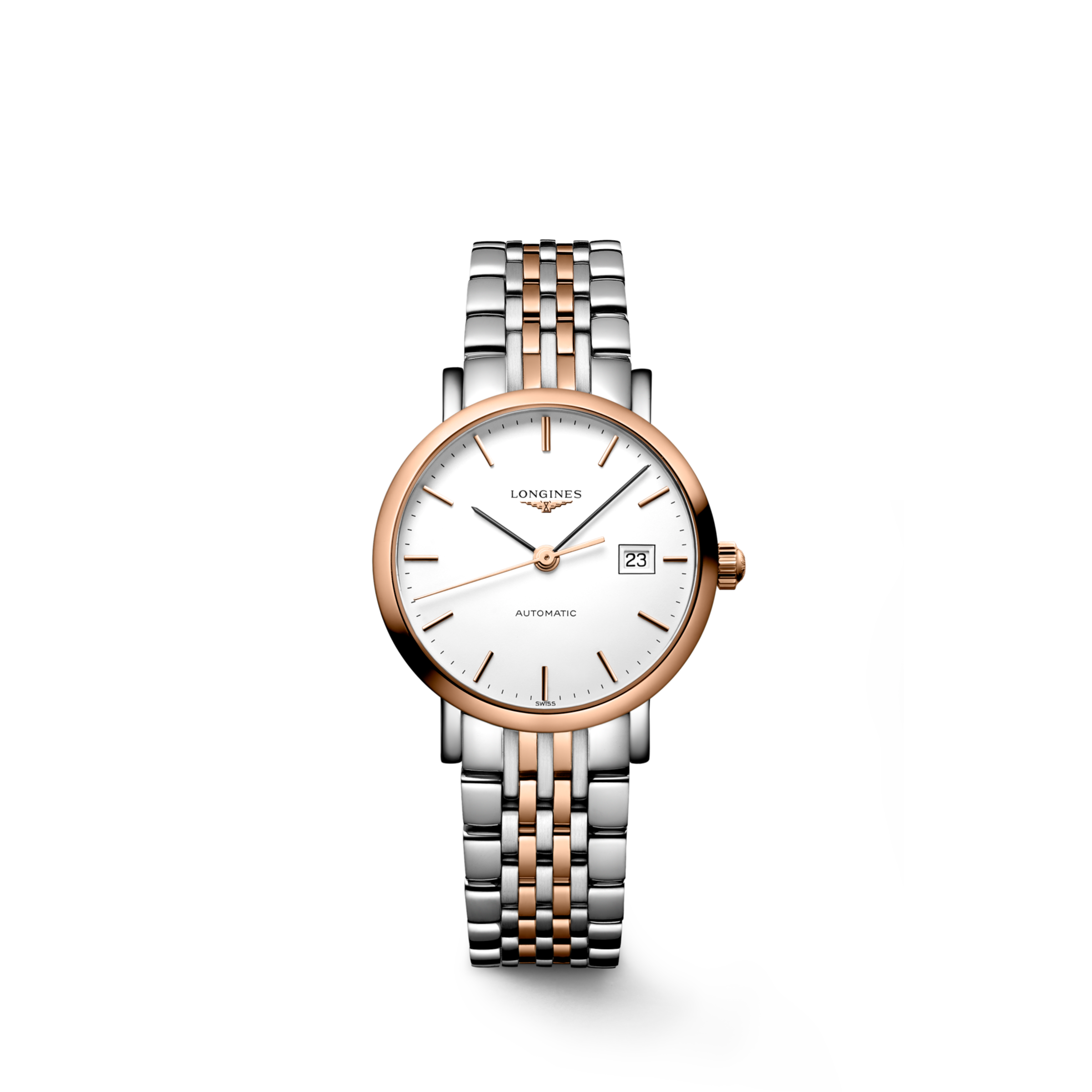 Longines ELEGANT COLLECTION Automatic Stainless steel and 18 karat pink gold cap 200 Watch - L4.310.5.12.7