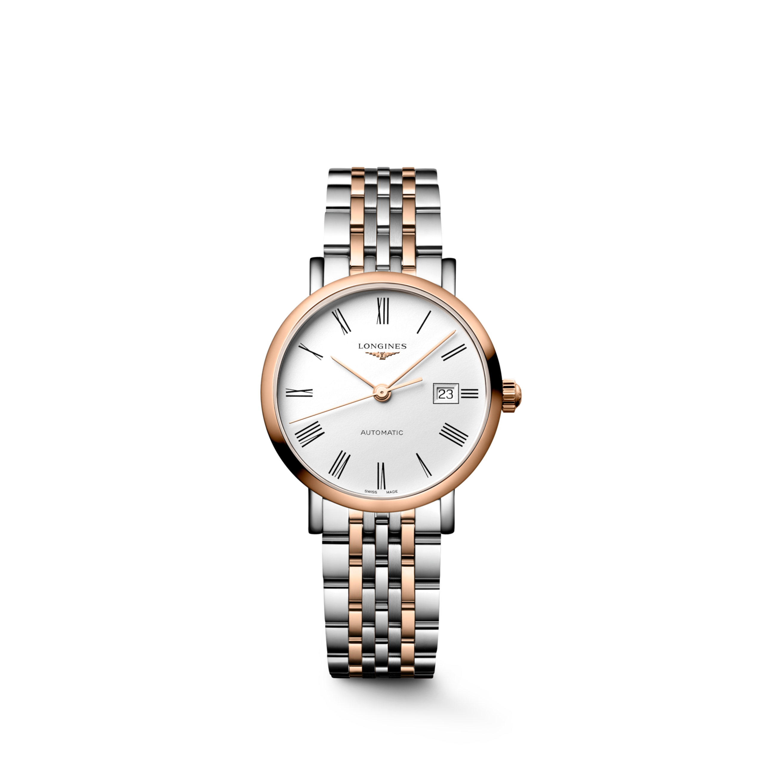 Longines ELEGANT COLLECTION automatic stainless steel and 18 karat pink gold cap 200 Watch - L4.310.5.18.7