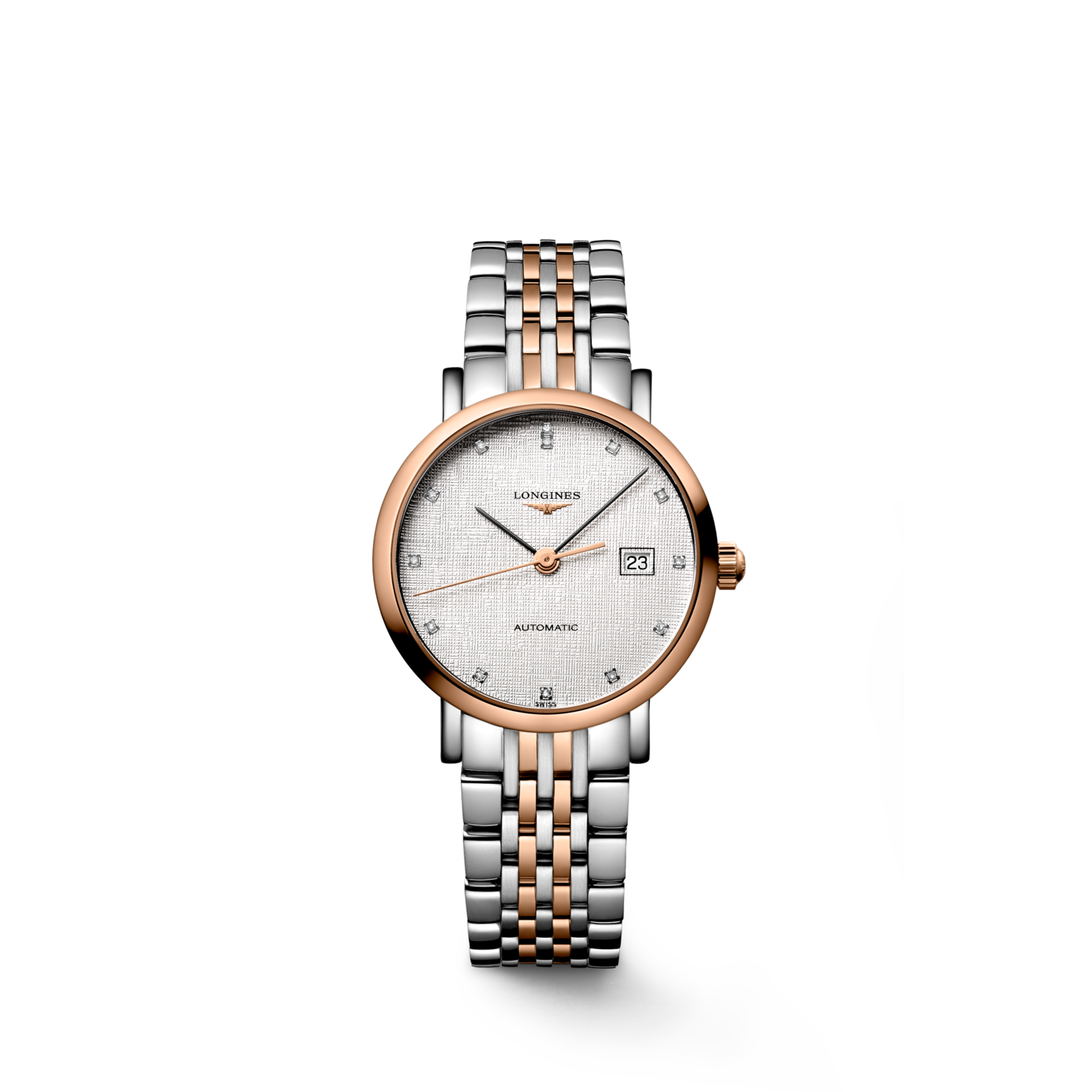 Longines ELEGANT COLLECTION Automatic Stainless steel and 18 karat pink gold cap 200 Watch - L4.310.5.77.7