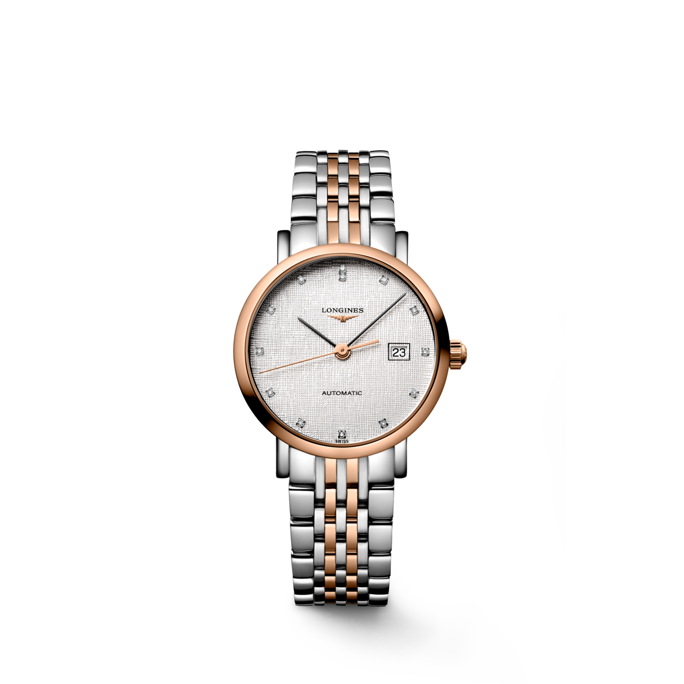 Longines ELEGANT COLLECTION Automatic Stainless steel and 18 karat pink gold cap 200 Watch - L4.310.5.77.7