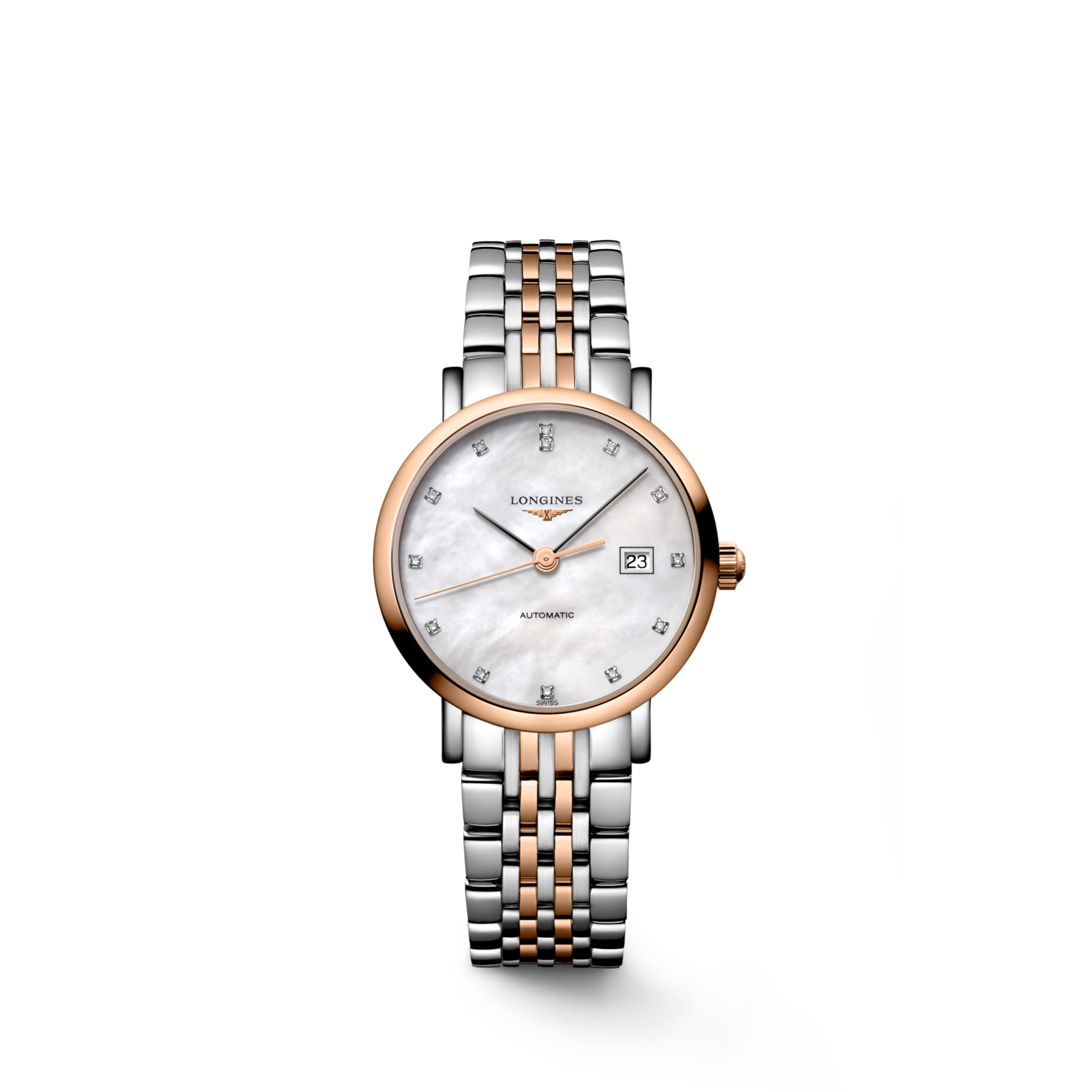 Longines ELEGANT COLLECTION Automatic Stainless steel and 18 karat pink gold cap 200 Watch - L4.310.5.87.7