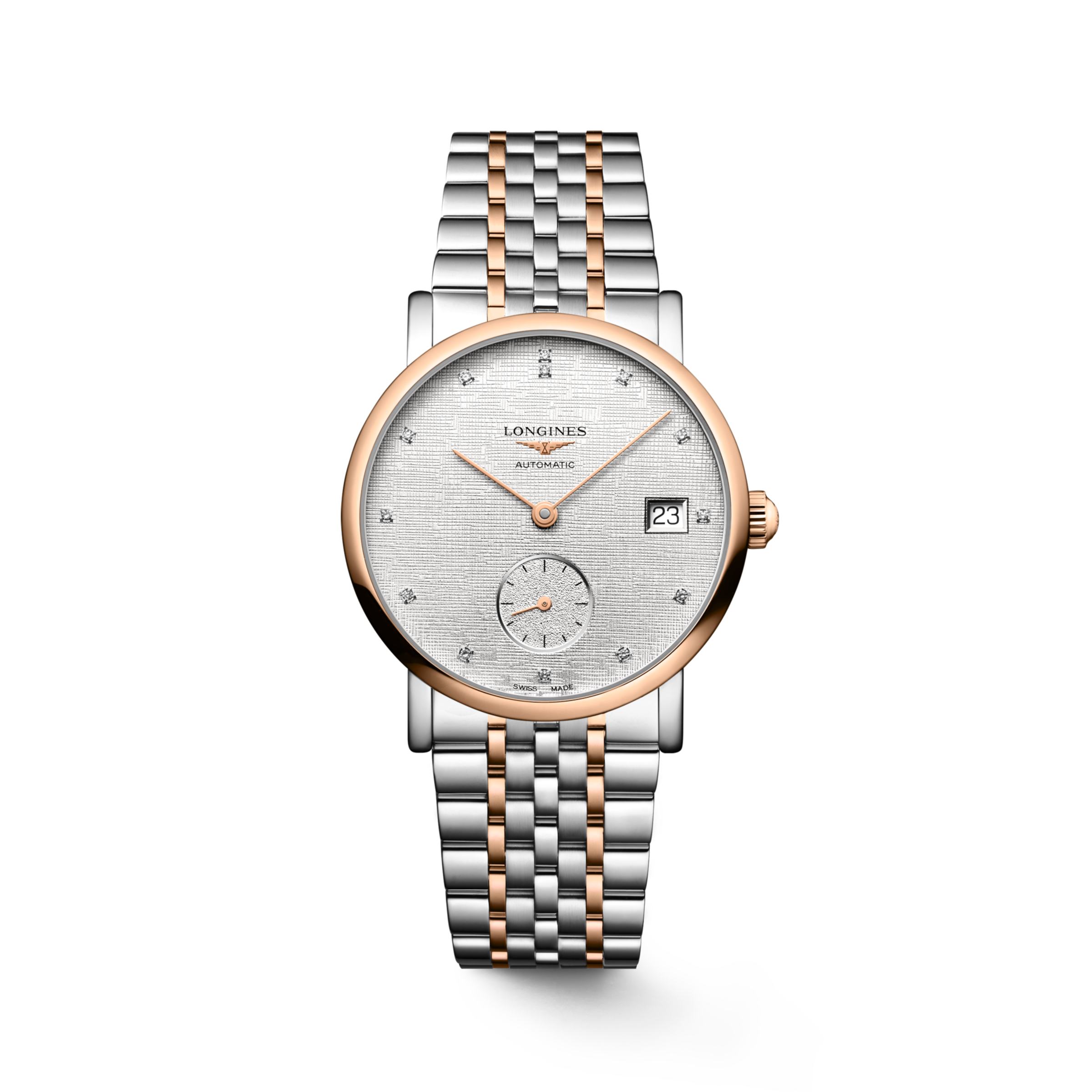 Longines ELEGANT COLLECTION Automatic Stainless steel and 18 karat pink gold cap 200 Watch - L4.312.5.77.7