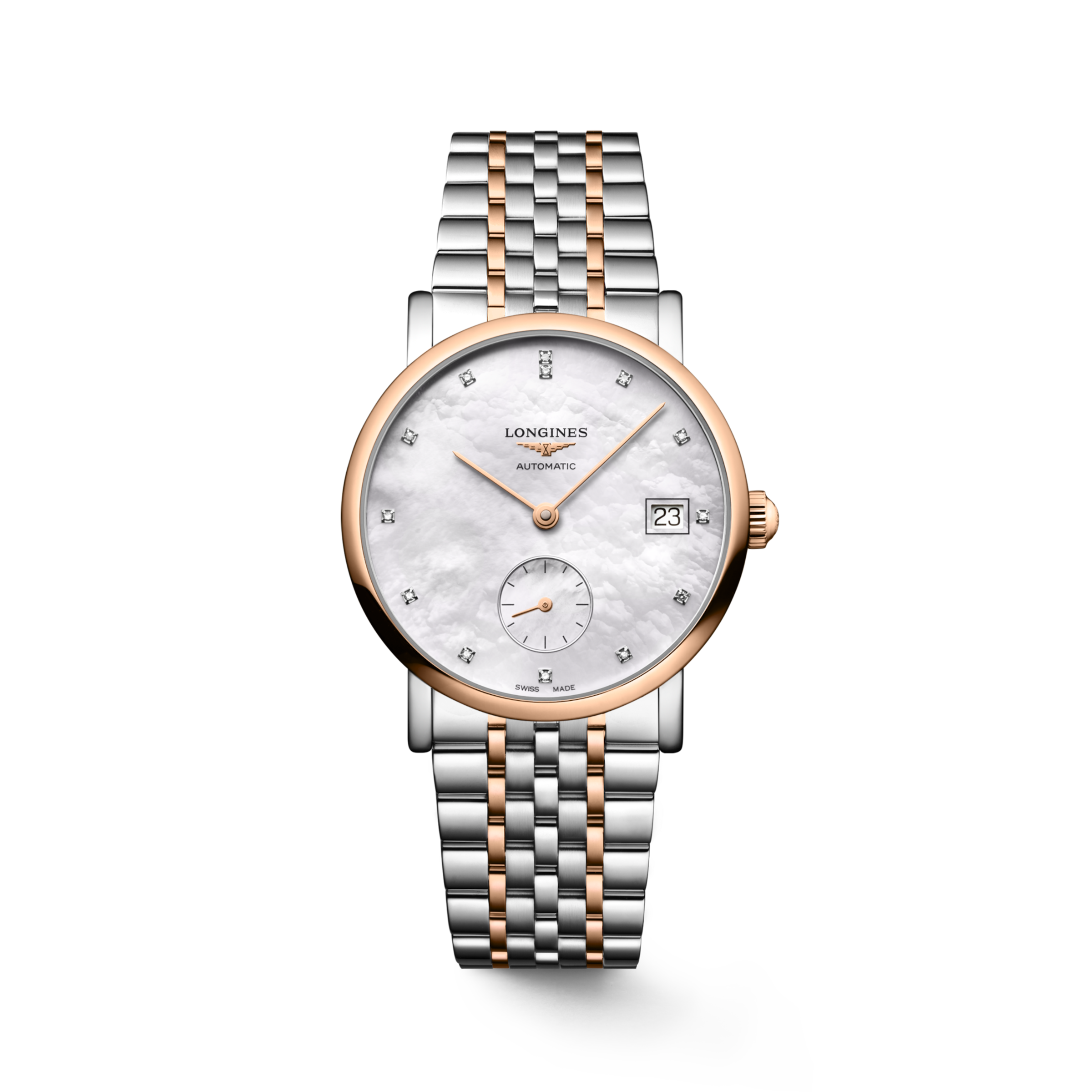 Longines ELEGANT COLLECTION Automatic Stainless steel and 18 karat pink gold cap 200 Watch - L4.312.5.87.7