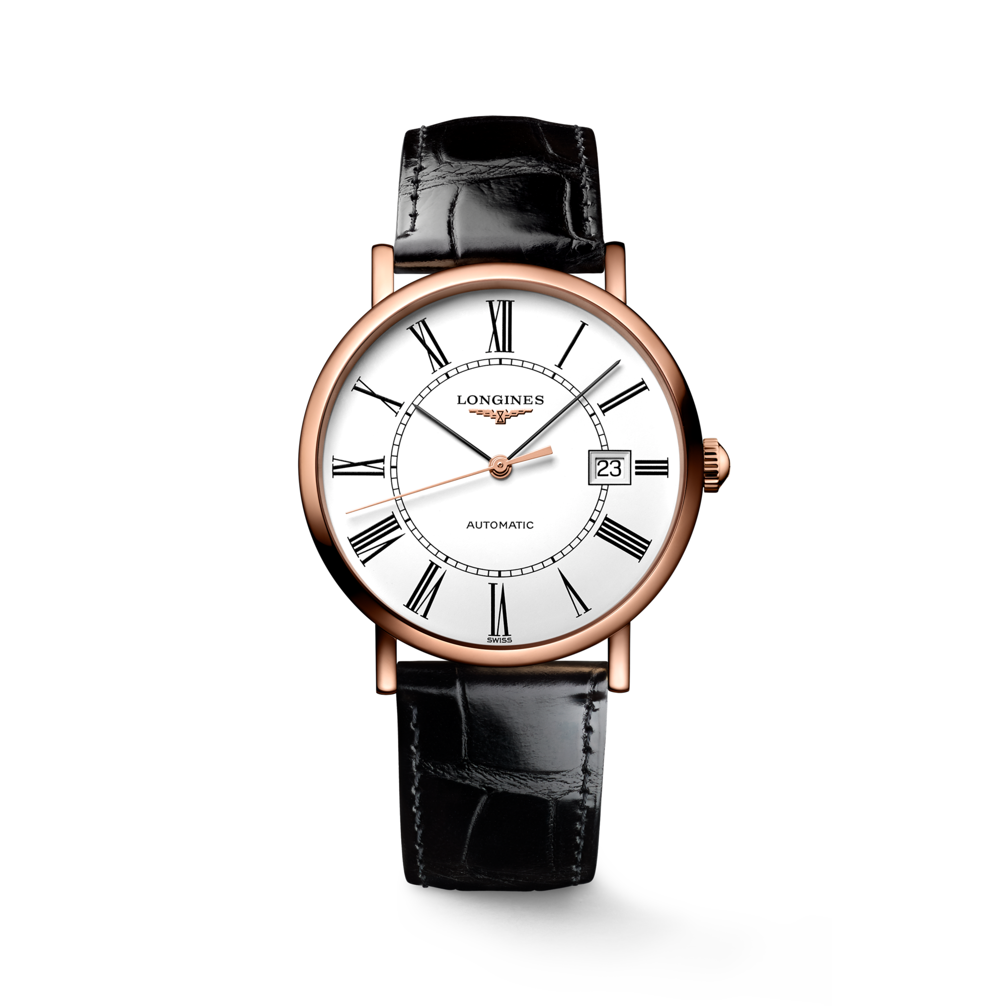 ロンジン エレガント コレクション 自動巻、18kピンクゴールド、マット