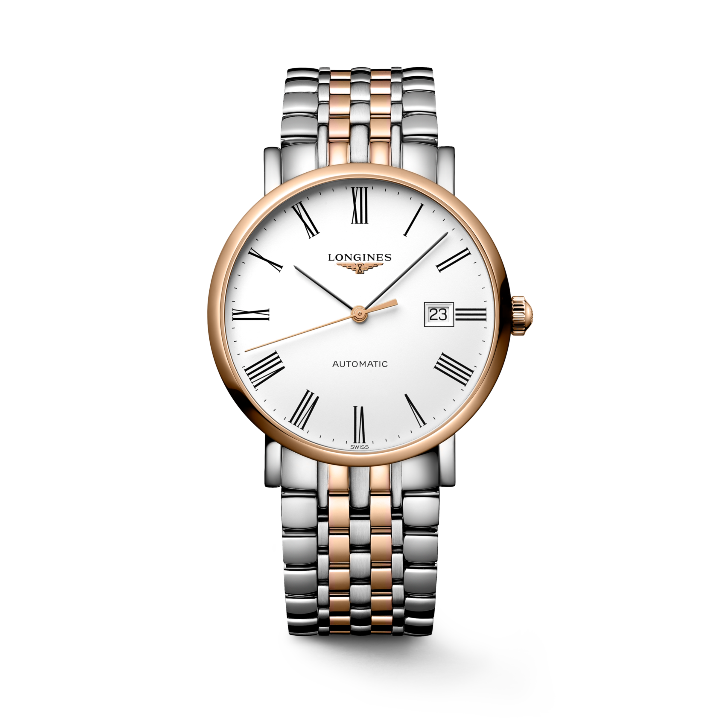 Longines ELEGANT COLLECTION Automatic Stainless steel and 18 karat pink gold cap 200 Watch - L4.910.5.11.7