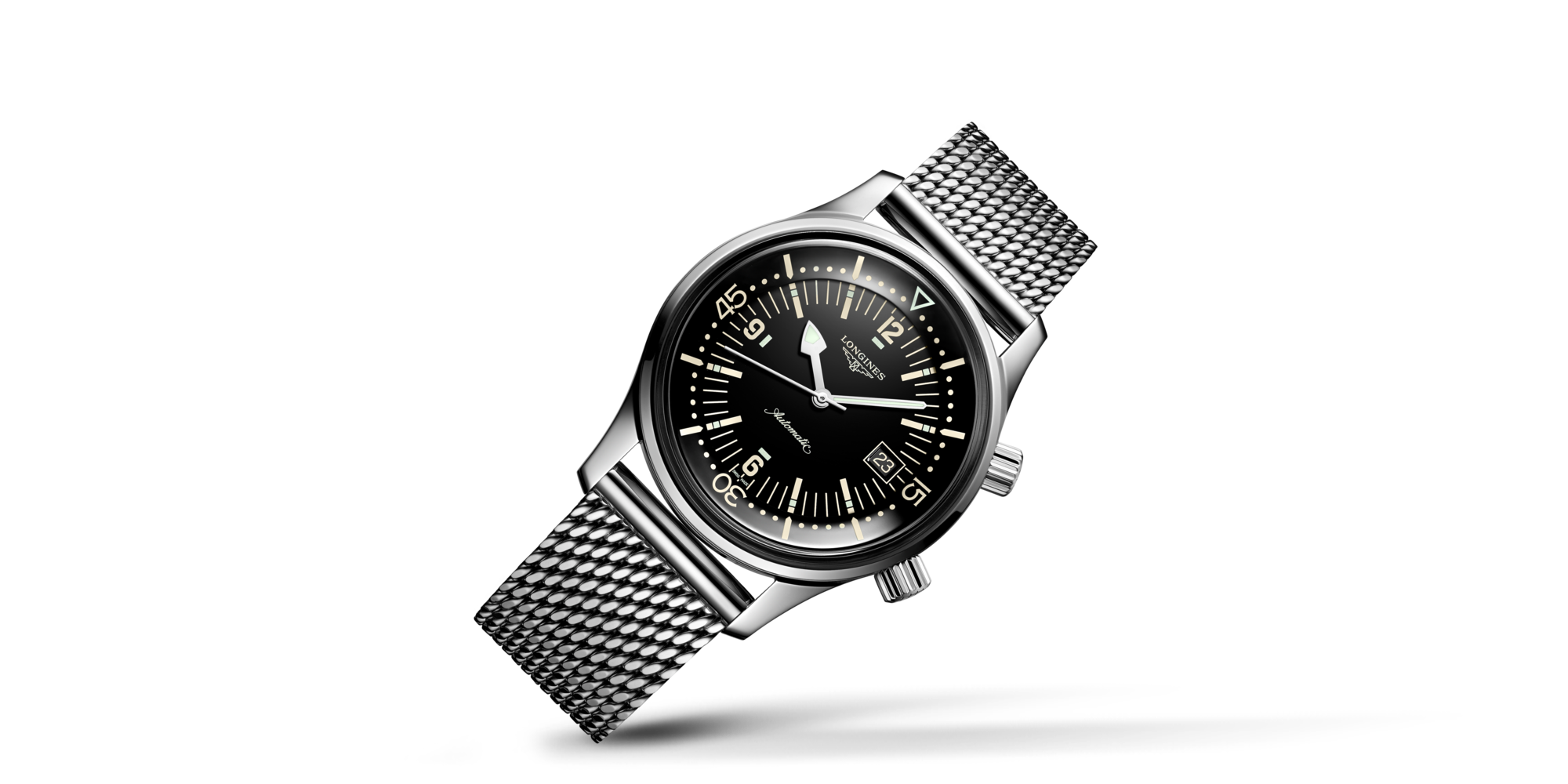 LONGINES LEGEND DIVER Automatic Stainless Steel Black Lacquered