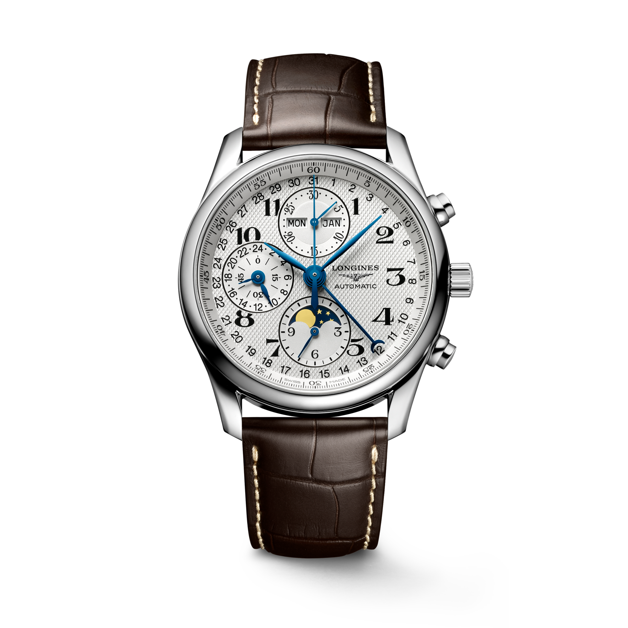 LONGINES MASTER COLLECTION CHRONO MOONPHASE 自動巻、ステンレス