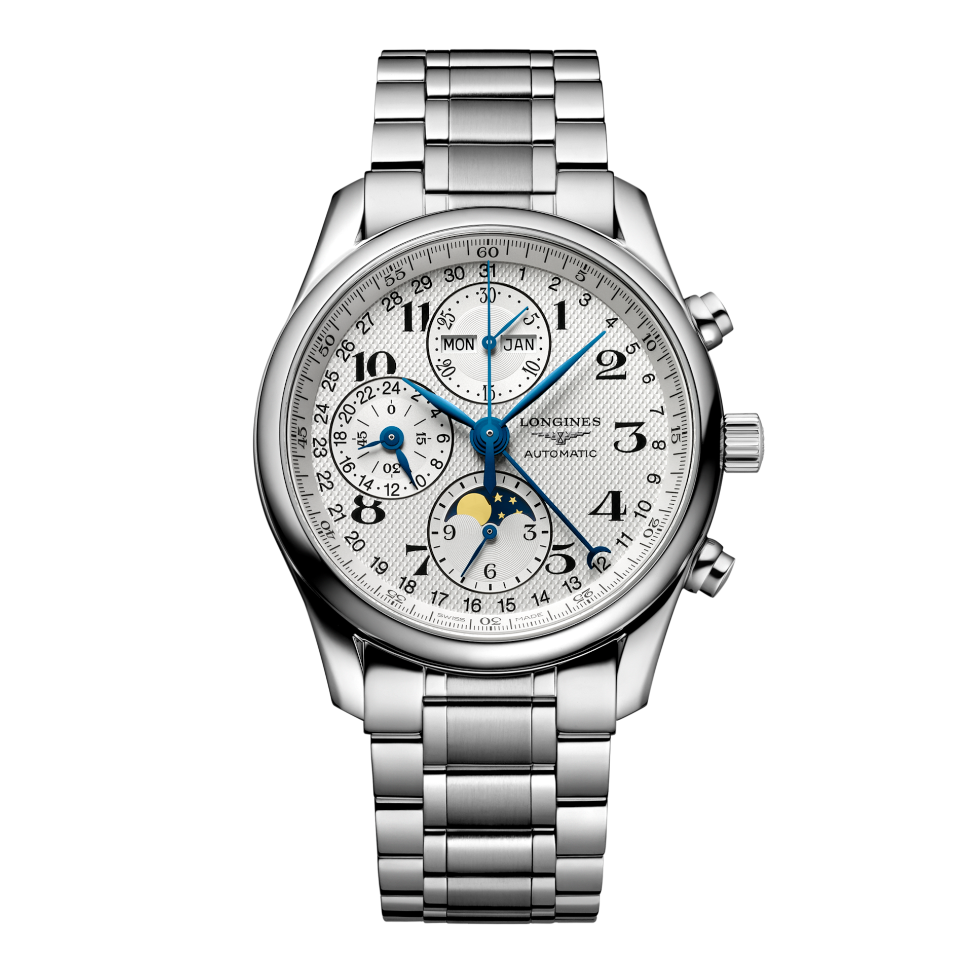 LONGINES MASTER COLLECTION CHRONO MOONPHASE Automatique, Acier, Montre ...