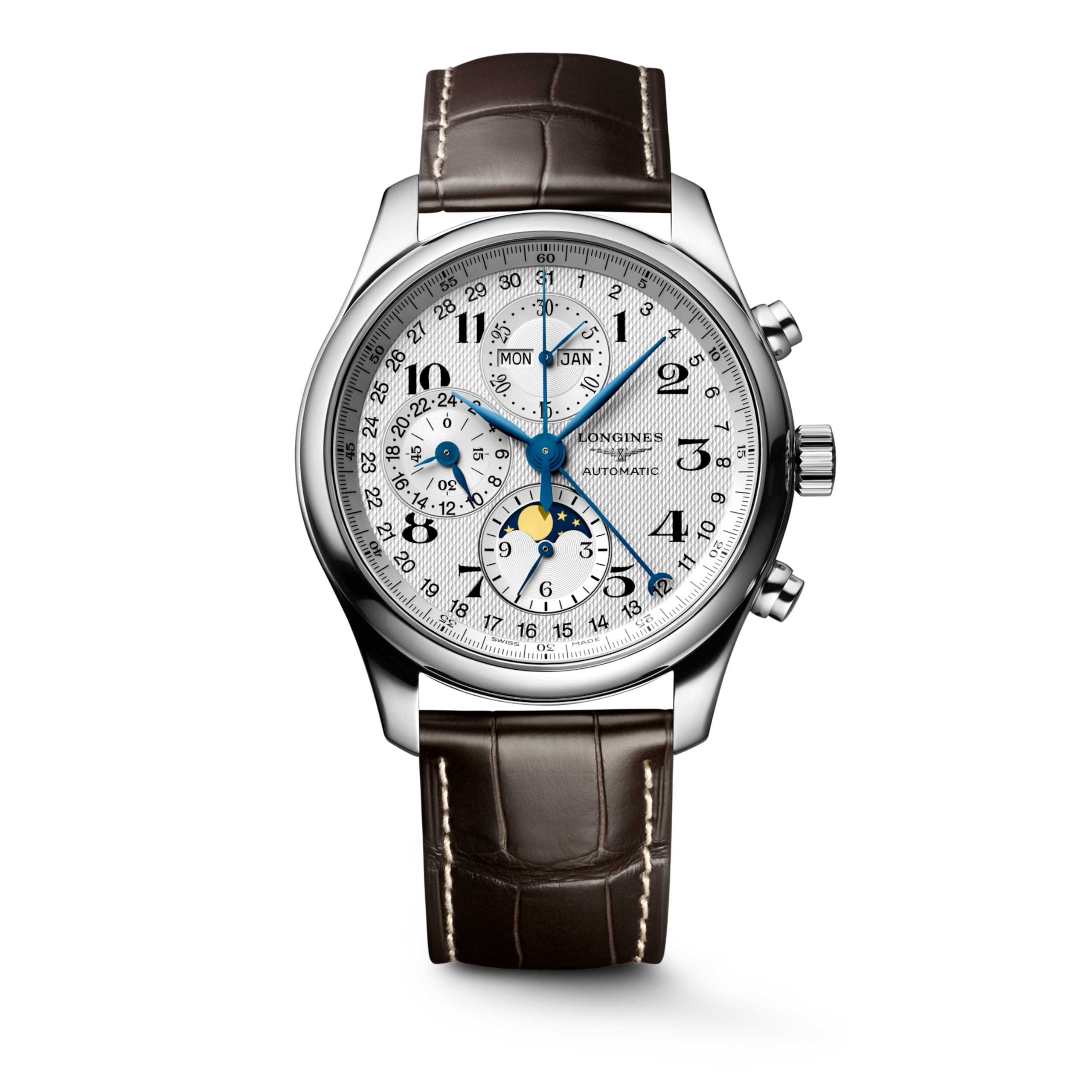Longines MASTER COLLECTION CHRONO MOONPHASE automático acero inoxidable Watch - L2.773.4.78.3