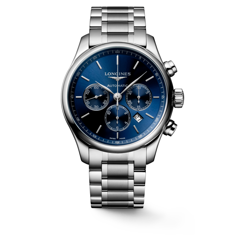 Longines Master Collection Chronograph 44mm Cadran Bleu Soleillé - L2.859.4.92.6
