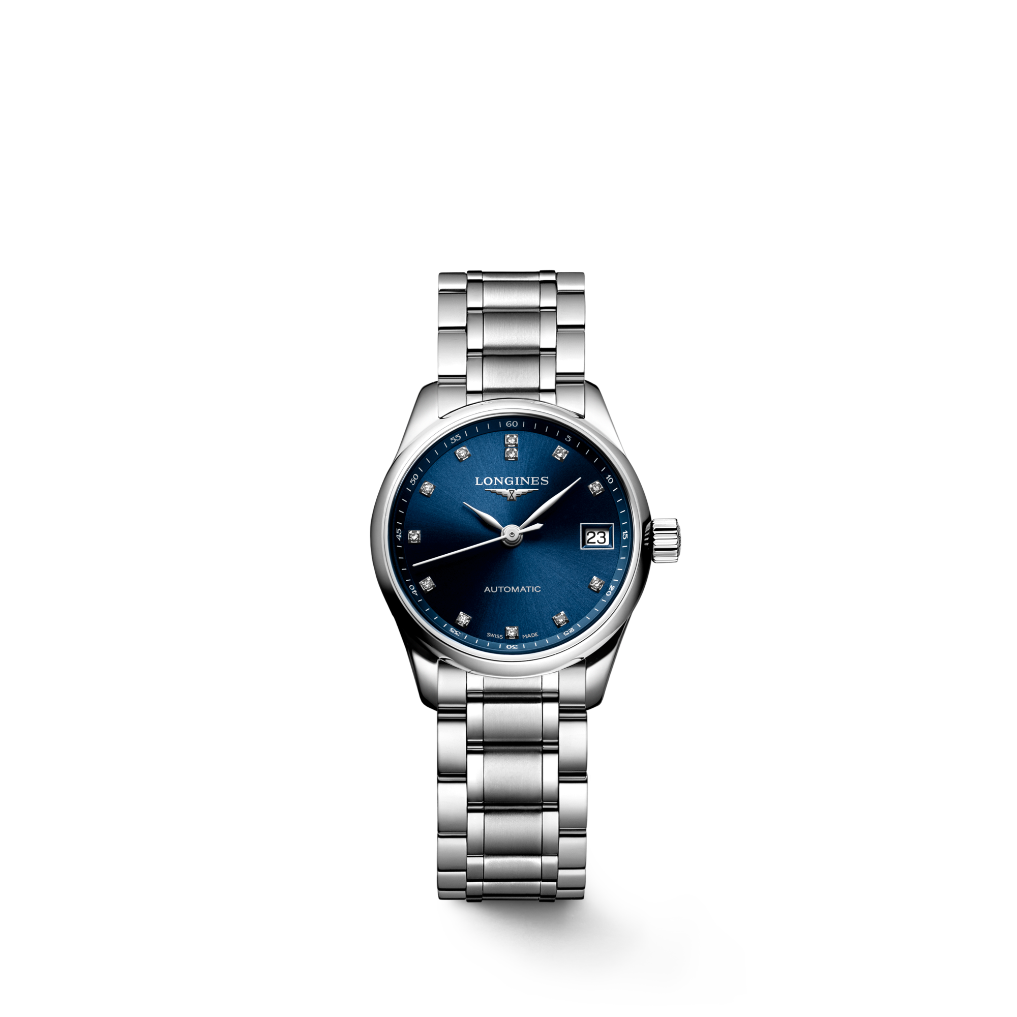 ロンジン マスターコレクション 自動巻、ステンレススティール、ブルー