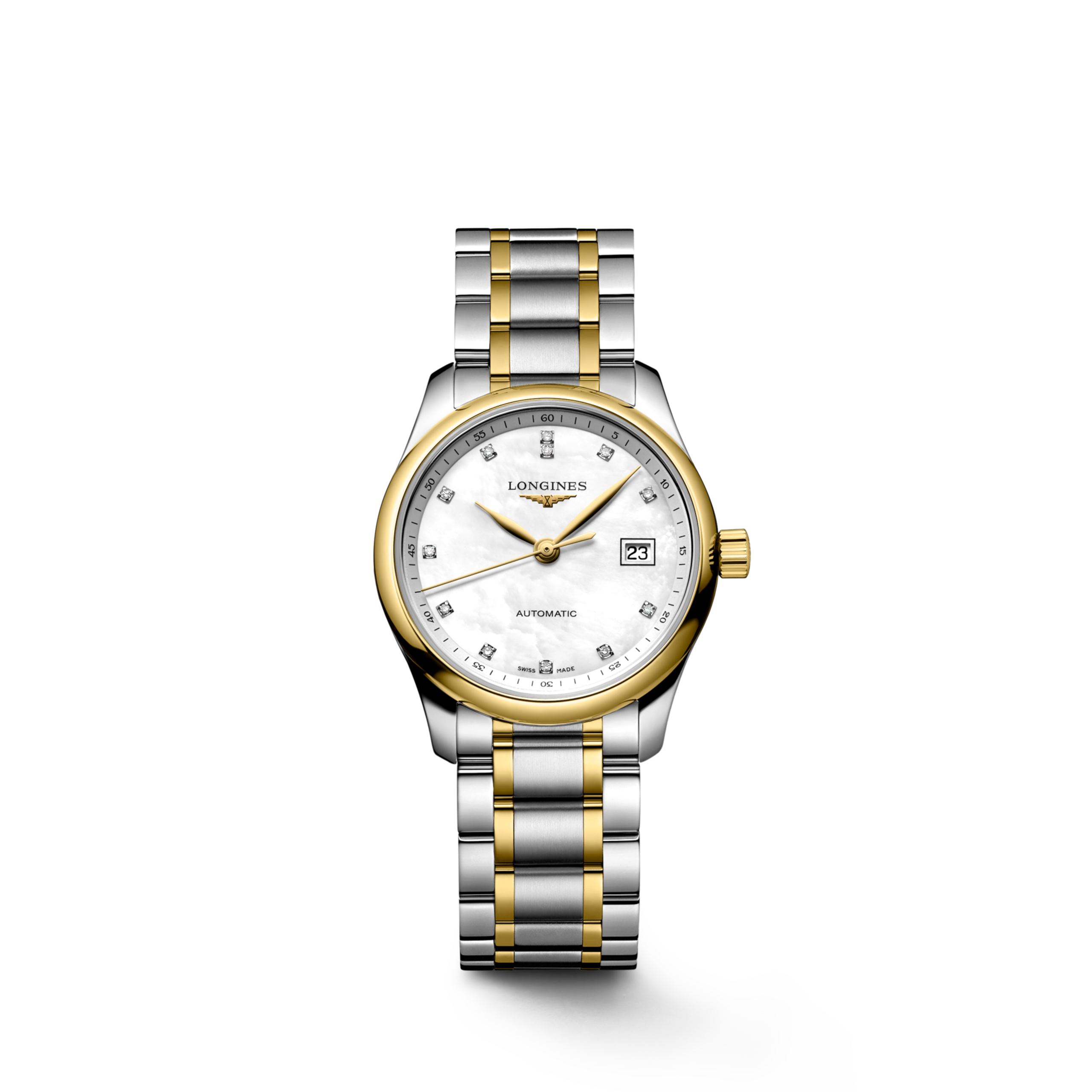 Longines MASTER COLLECTION automático acero inoxidable y lámina 200 micras de oro amarillo de 18 quilates Watch - L2.257.5.87.7
