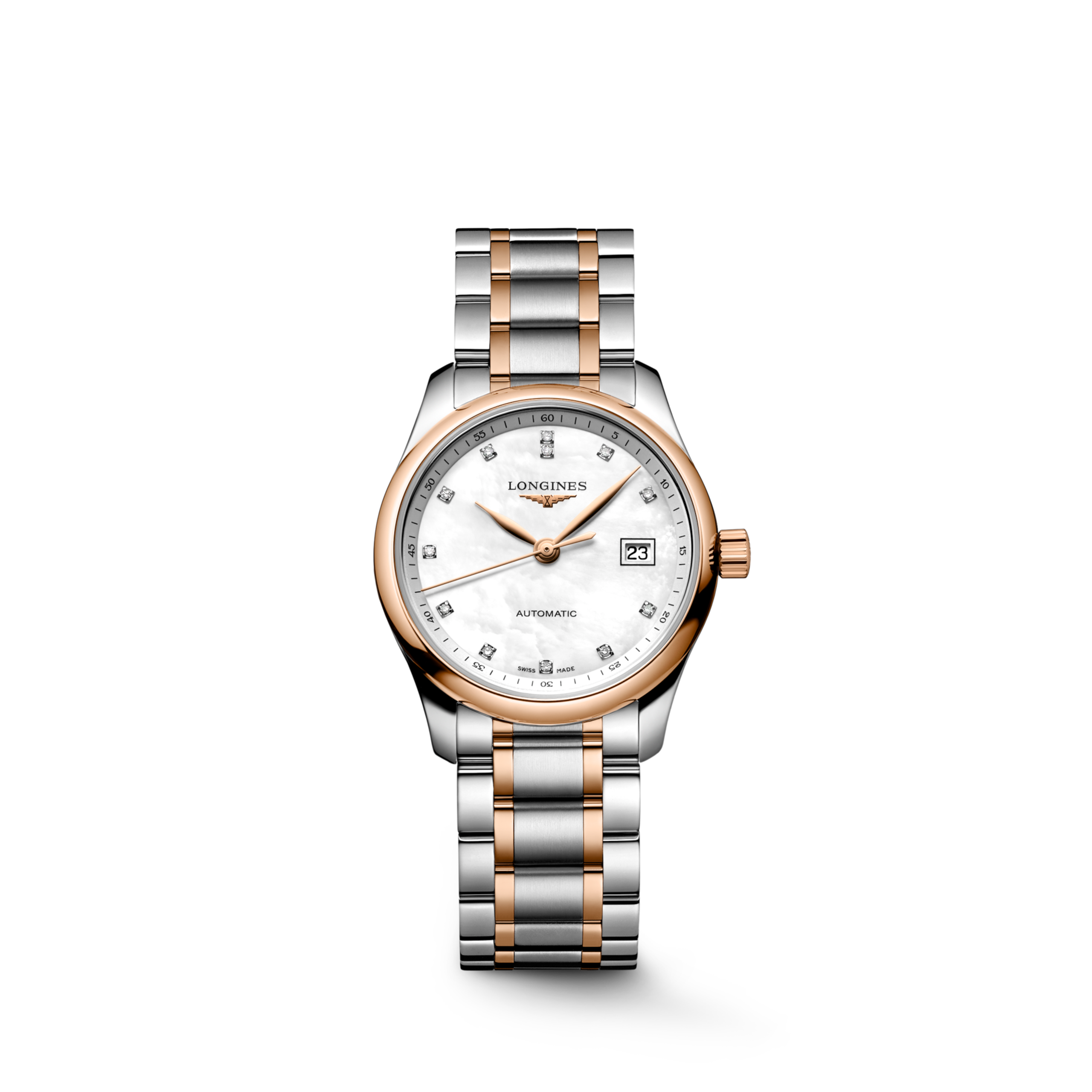 Longines master collection automatique acier et coiffe en or rose 18 carats 200 microns Watch - l2.257.5.89.7