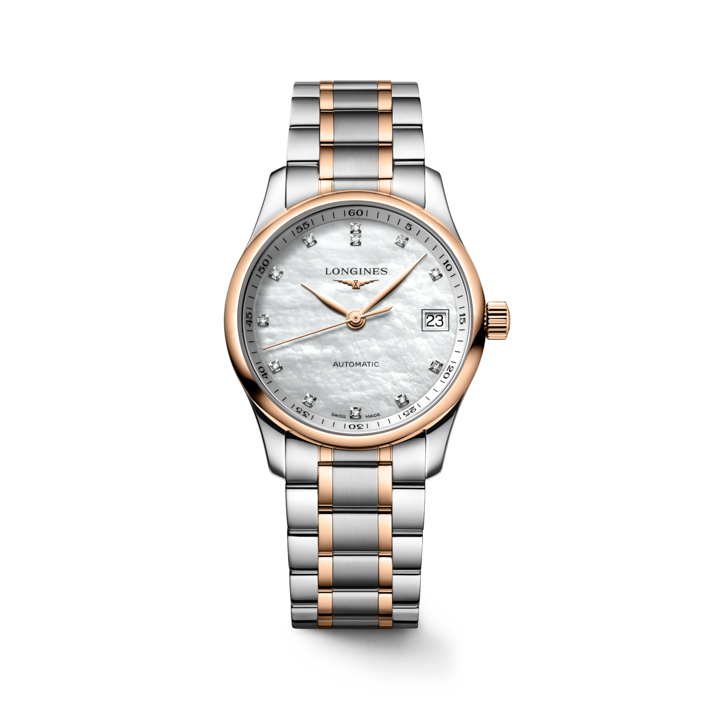Longines MASTER COLLECTION Automatic Stainless steel and 18 karat pink gold cap 200 Watch - L2.357.5.89.7
