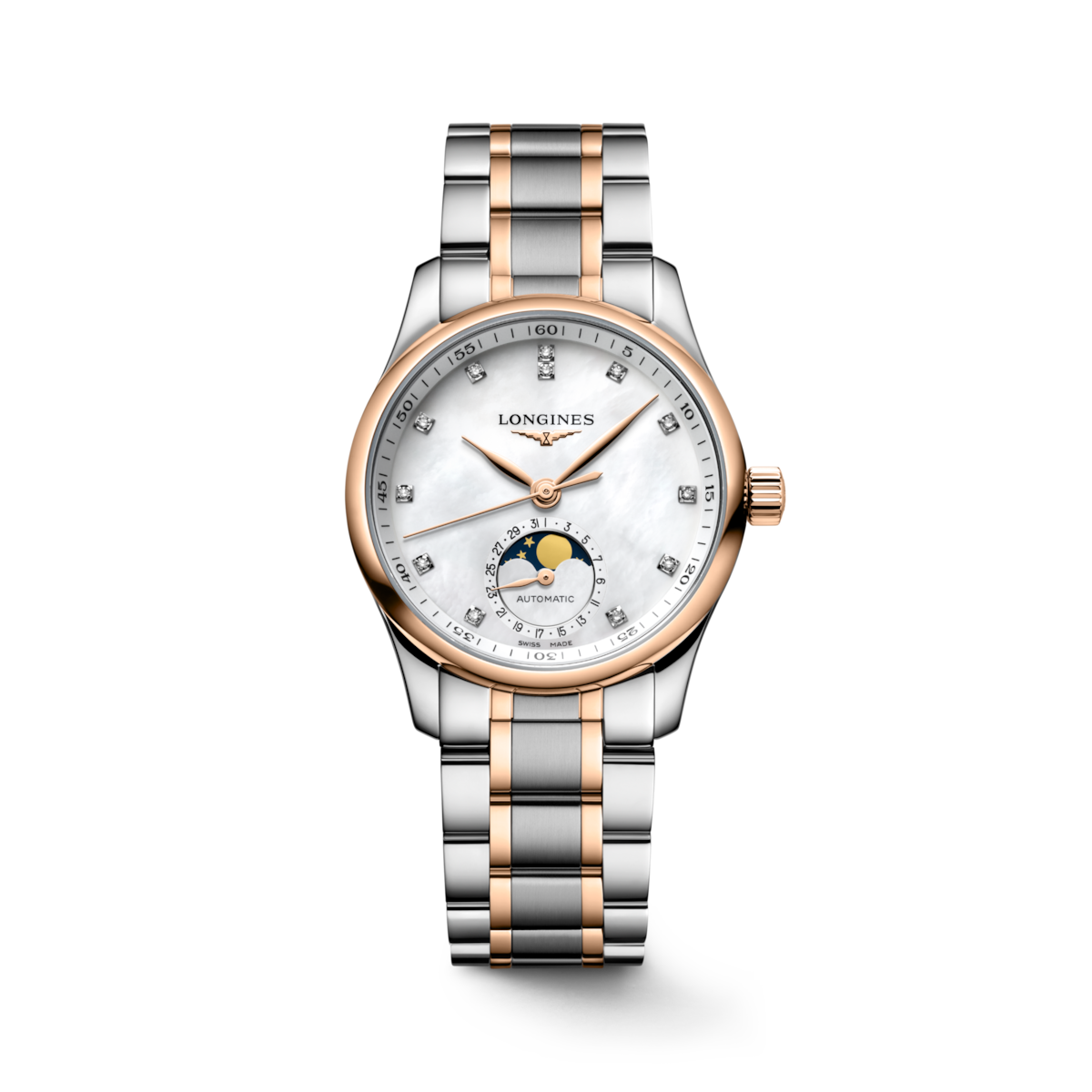 LONGINES MASTER COLLECTION Automatic, Stainless Steel And 18 Karat Pink ...