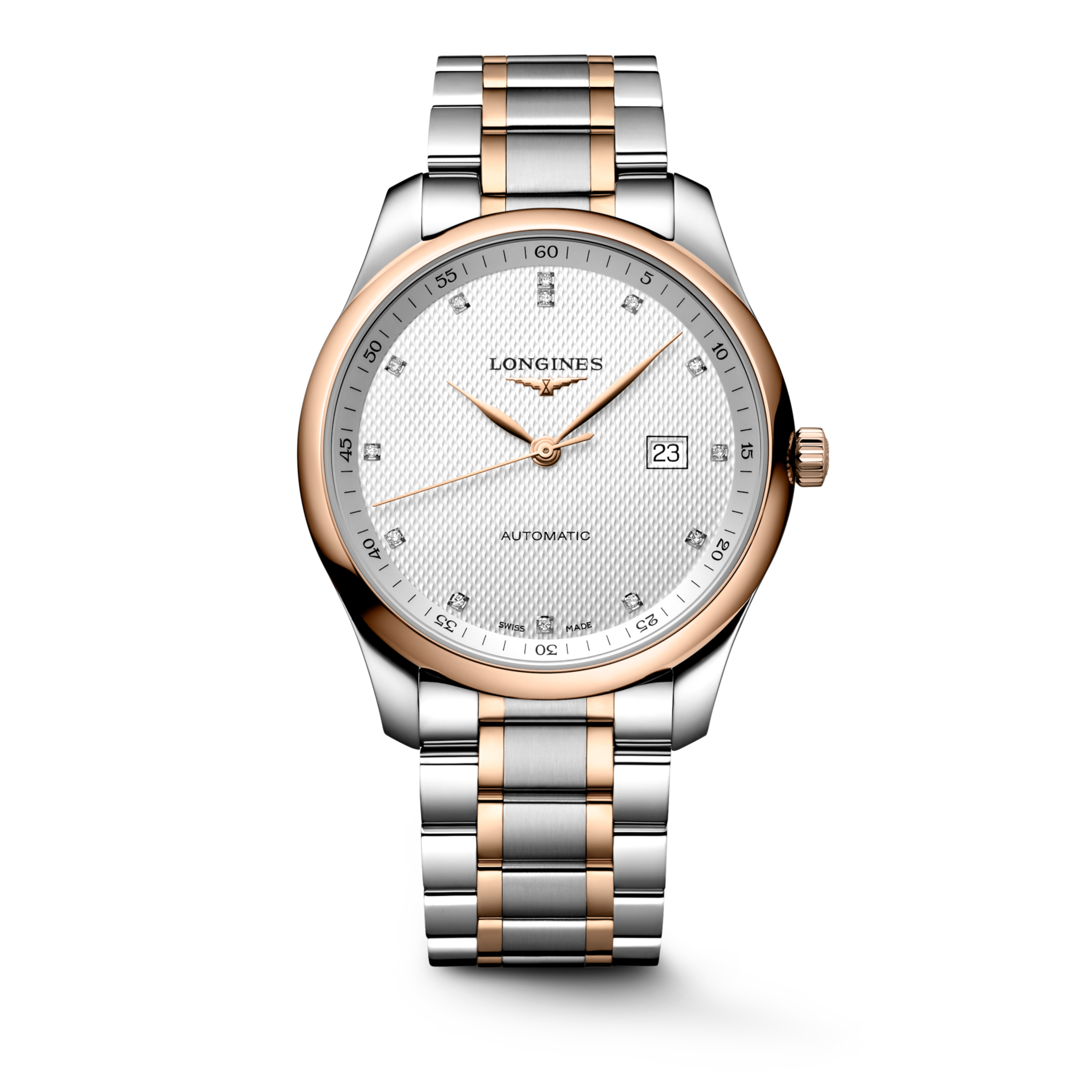 Longines MASTER COLLECTION automático acero inoxidable y lámina 200 micras de oro rosa de 18 quilates Watch - L2.893.5.77.7