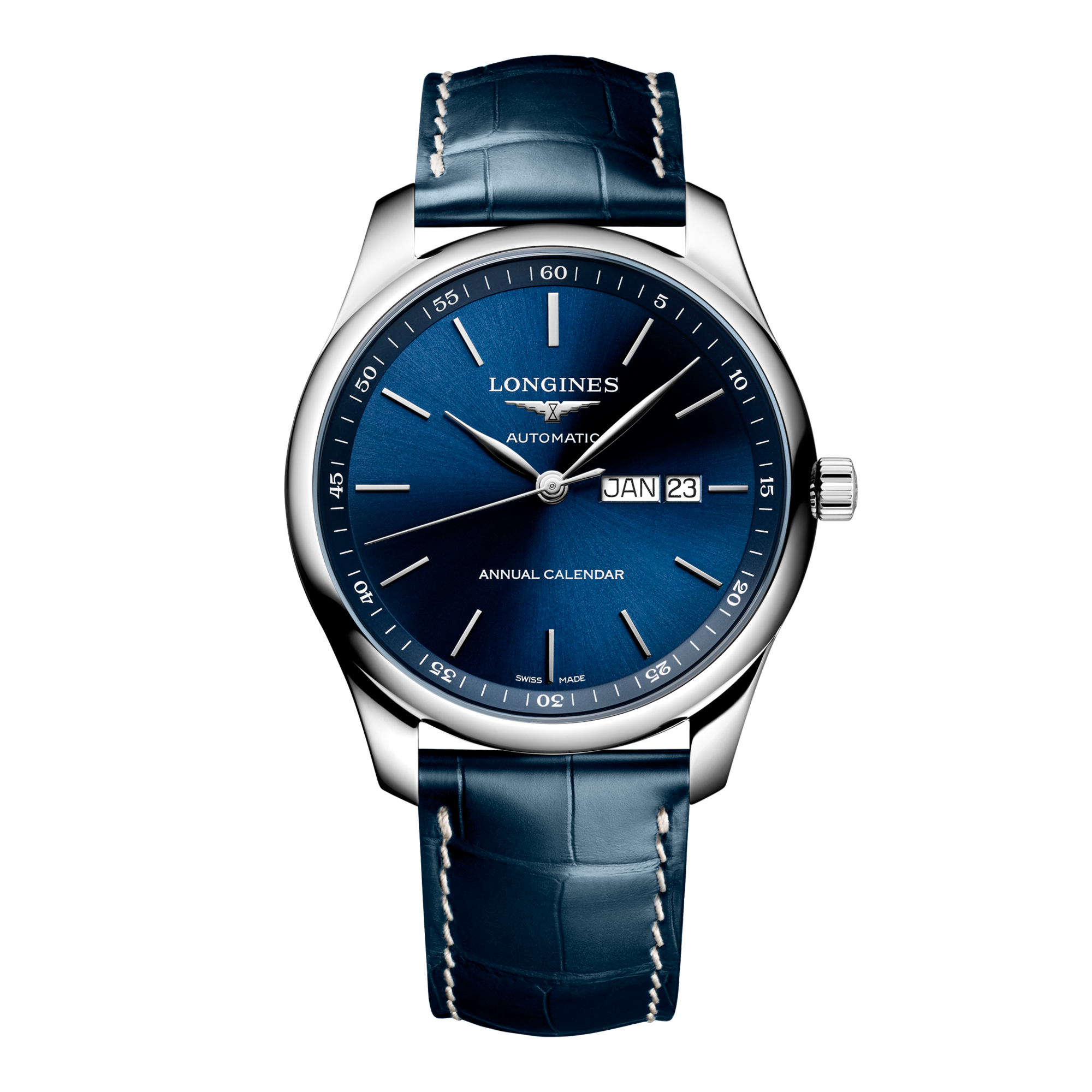 150395□動作確認済 LONGINES ロンジン ドルチェビータ 腕時計 クォーツ デイト ローマン クロノ L5.656.4 SS メンズ アナログ/ D ロンジン コンクエスト：スポーティなエレガンス、毎日に寄り添う自動