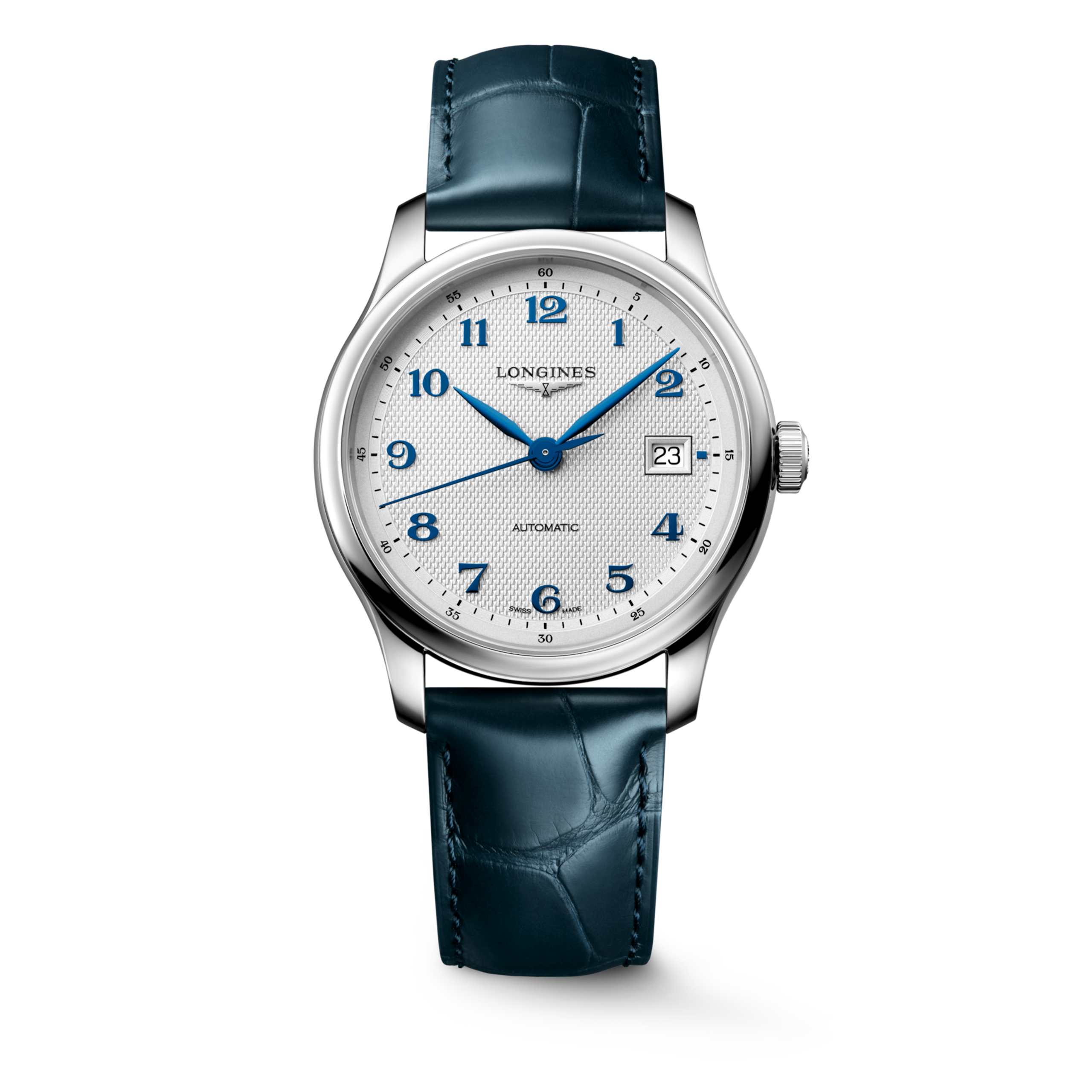 LONGINES MASTER COLLECTION L2.949.4.73.2 Automatic, Stainless steel, Silver "barleycorn", Strap Watch - Watch soldier