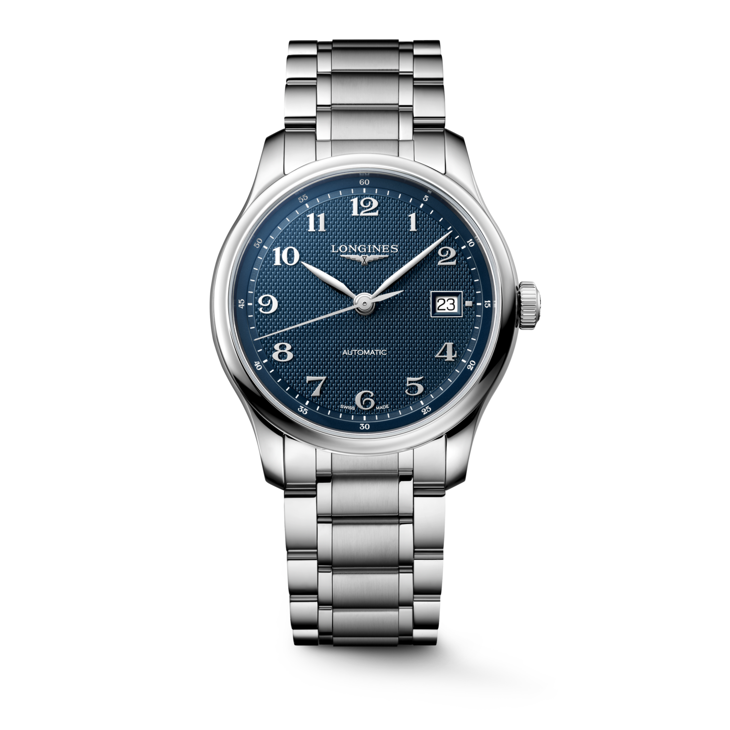 LONGINES MASTER COLLECTION L2.949.4.93.6 Automatic, Stainless steel, Blue "barleycorn", Bracelet Watch - Watch soldier