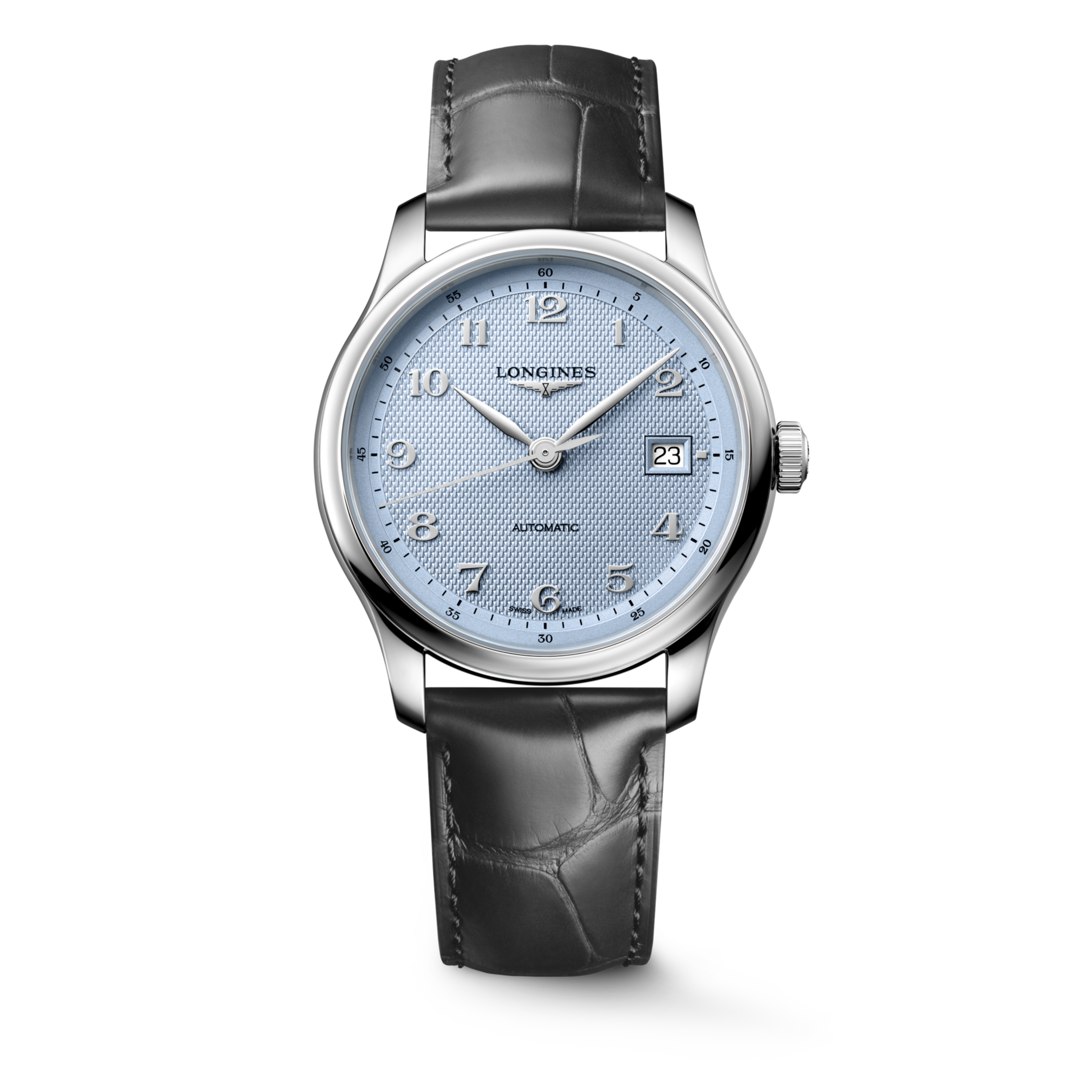 LONGINES MASTER COLLECTION L2.949.4.99.2 Automatico, Acciaio inossidabile, Azzurro “grains d'orge”
, Cinturino Watch - Orologio militare
