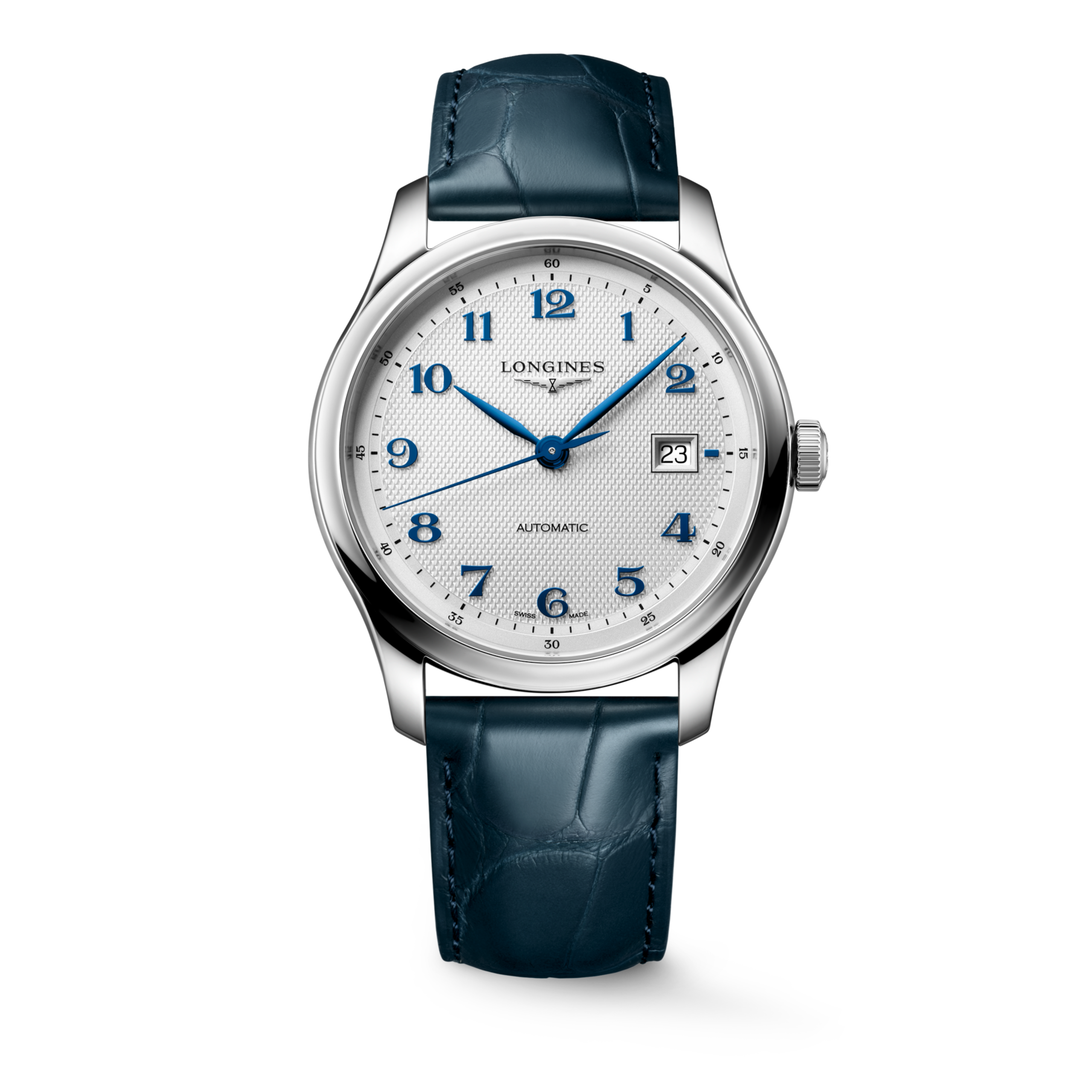 LONGINES MASTER COLLECTION L2.950.4.73.2 Automatic, Stainless steel, Silver "barleycorn", Strap Watch - Watch soldier
