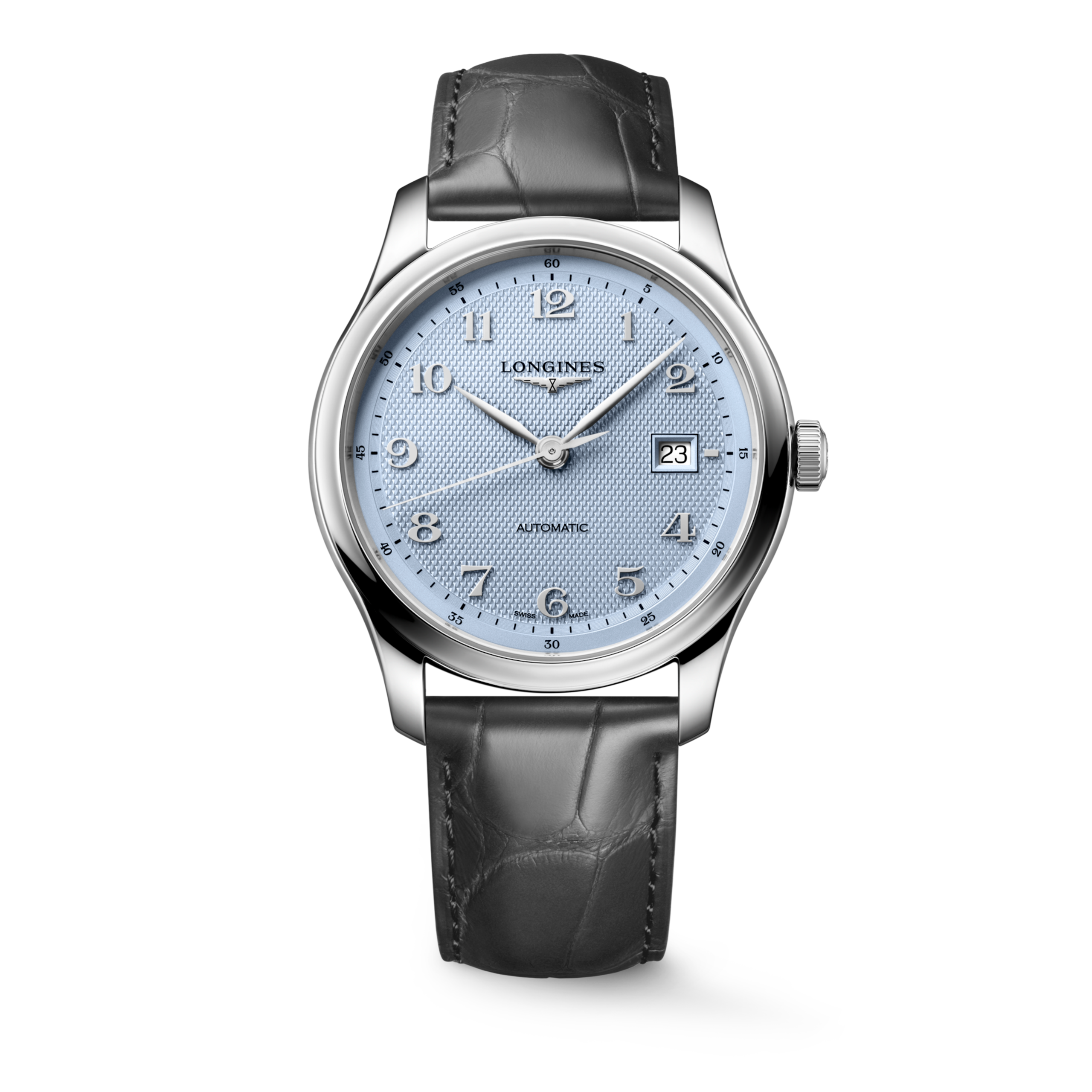 LONGINES MASTER COLLECTION L2.950.4.99.2 Automatico, Acciaio inossidabile, Azzurro “grains d'orge”
, Cinturino Watch - Orologio militare