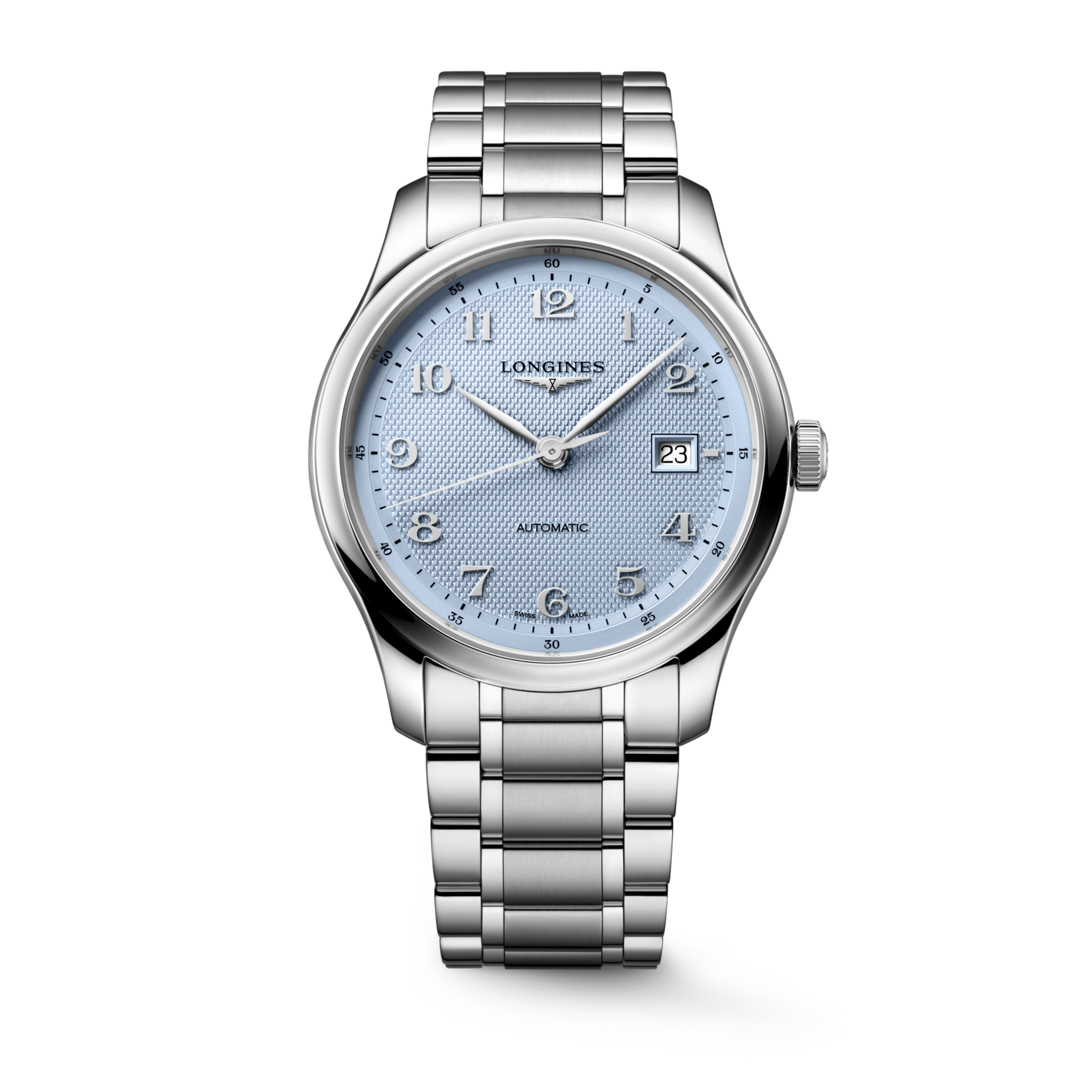 LONGINES MASTER COLLECTION L2.950.4.99.6 Automatico, Acciaio inossidabile, Azzurro “grains d'orge”
, Bracciale Watch - Orologio militare