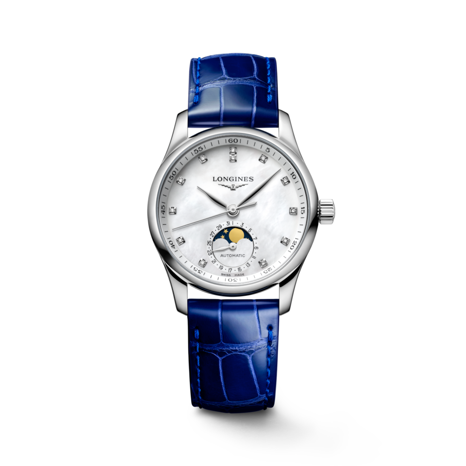 Longines Master Collection Moonphase 34mm Cadran Nacre Blanche - L2.409.4.87.0