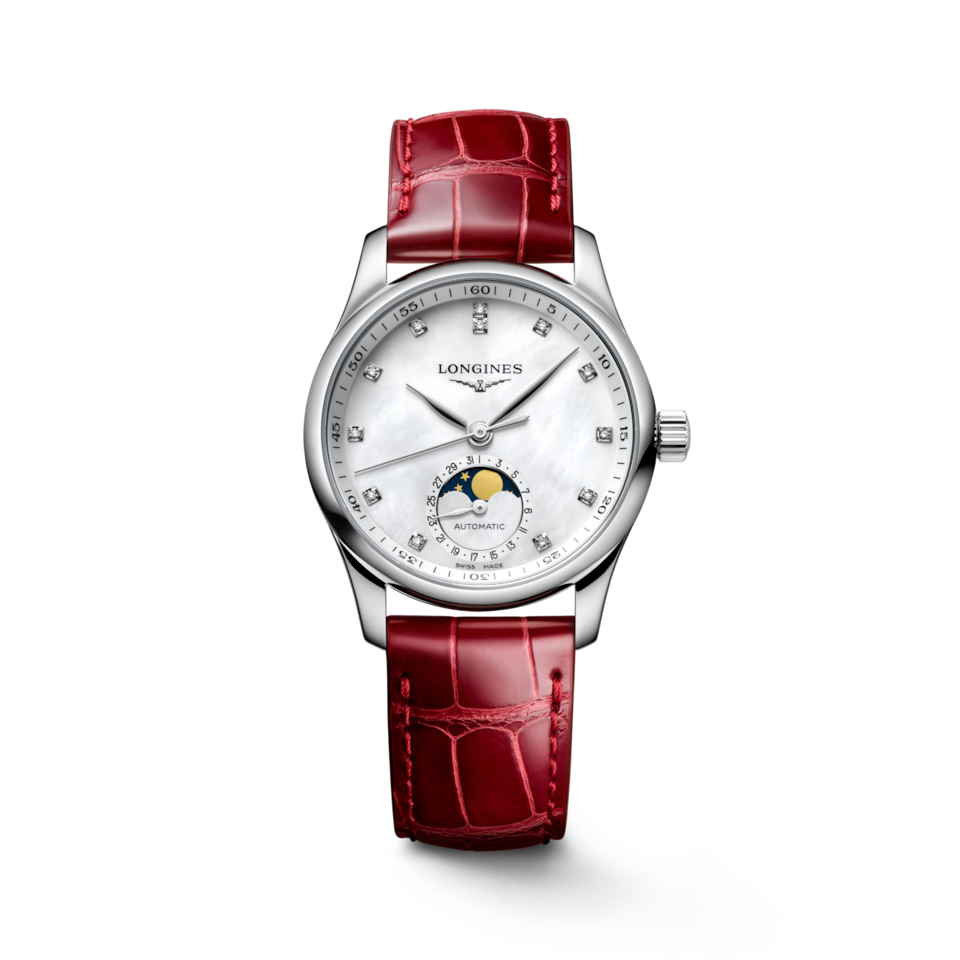 Longines Master Collection Moonphase 34mm Cadran Nacre Blanche - L2.409.4.87.2