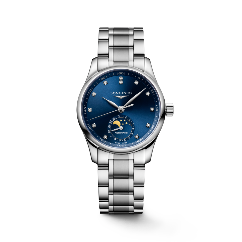 Longines Master Collection Moonphase 34mm Cadran Bleu Soleillé - L2.409.4.97.6