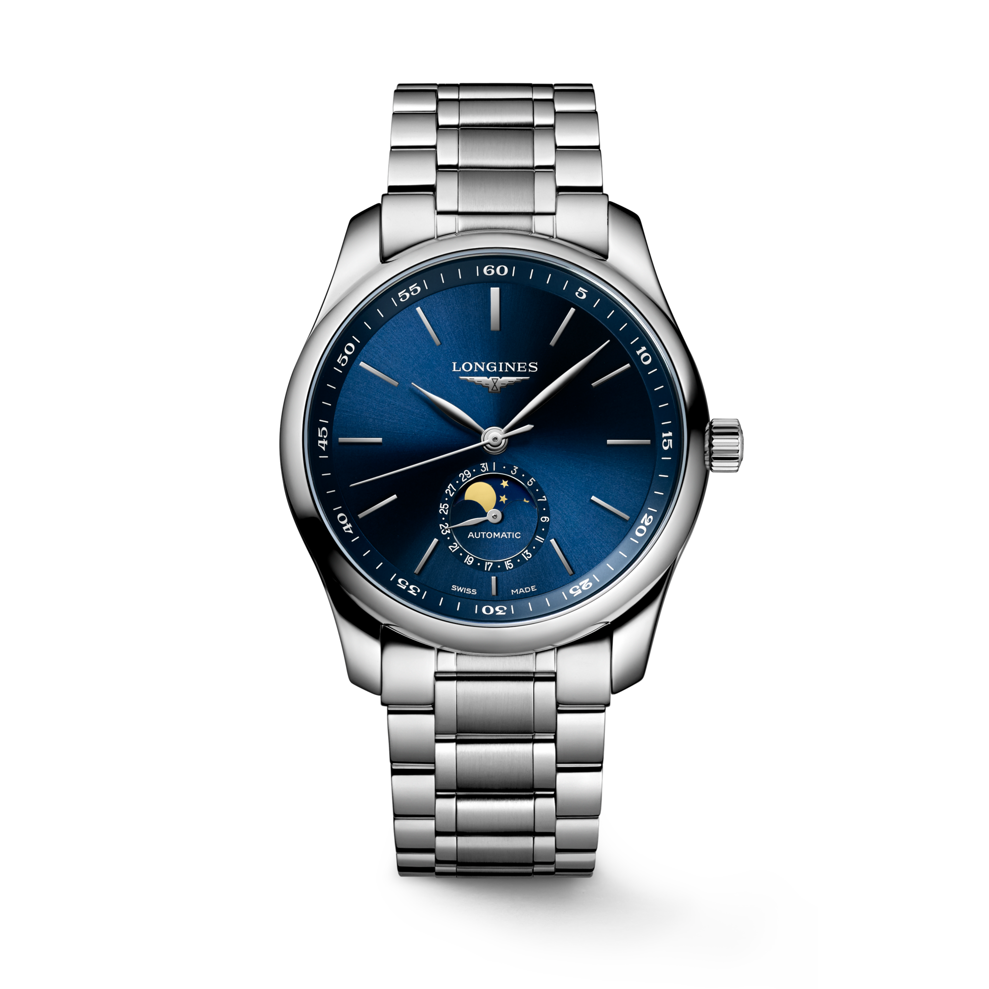 LONGINES MASTER COLLECTION MOONPHASE 自動巻、ステンレススティール