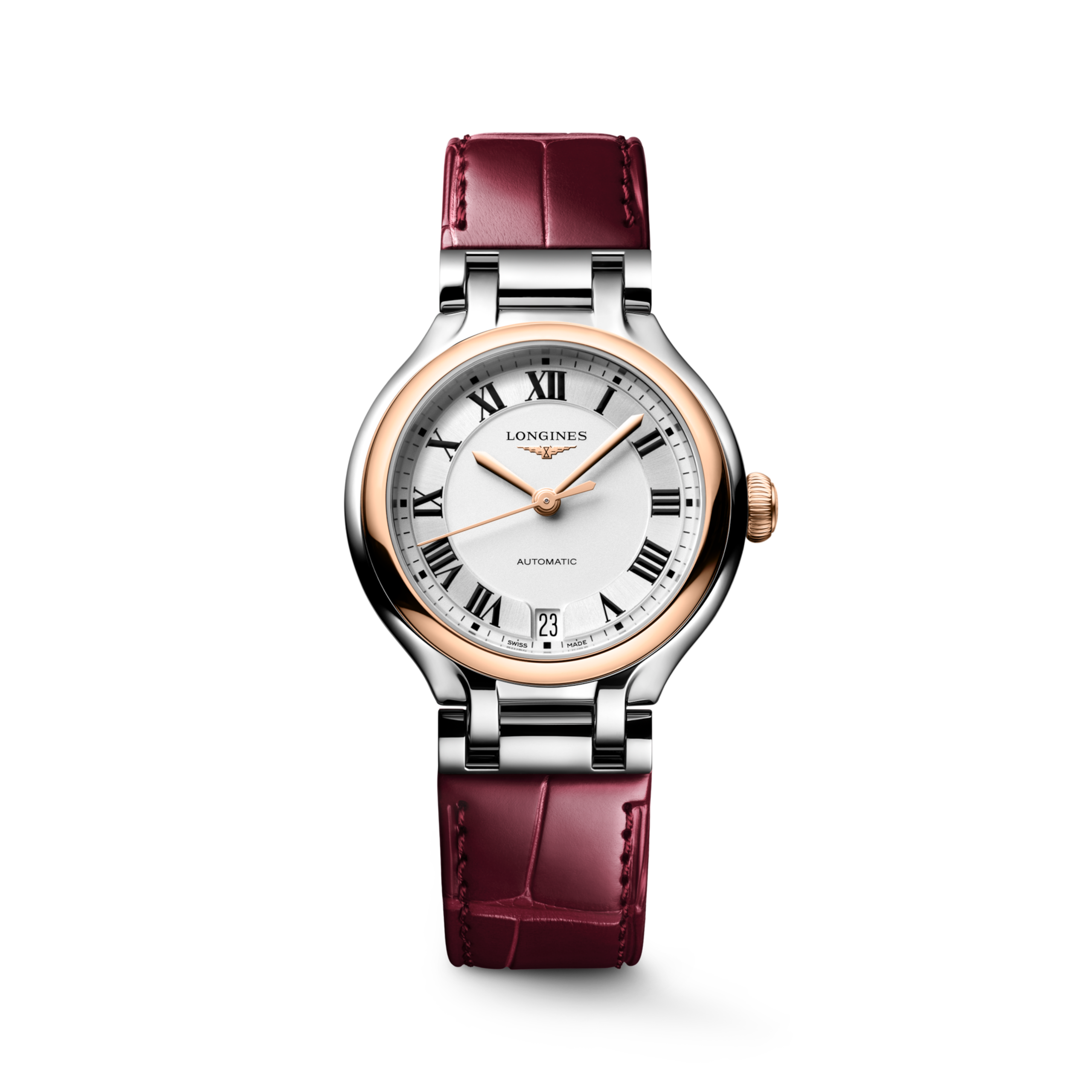 Longines PRIMALUNA Automatik Edelstahl mit 18 Karat Roségold Cap 200 Watch - L8.124.5.71.2