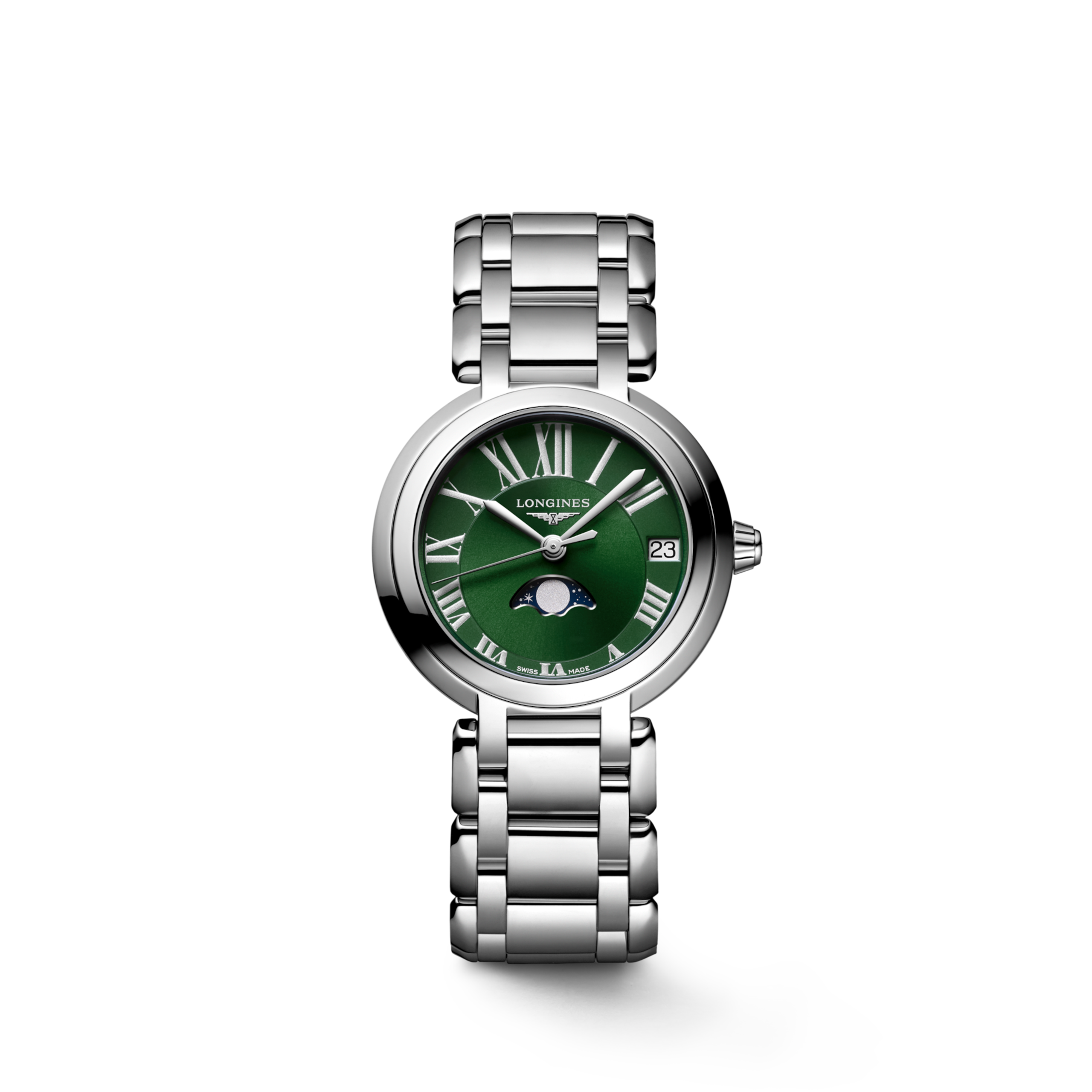 Longines PRIMALUNA MOONPHASE al quarzo acciaio inossidabile Watch - L8.115.4.61.6