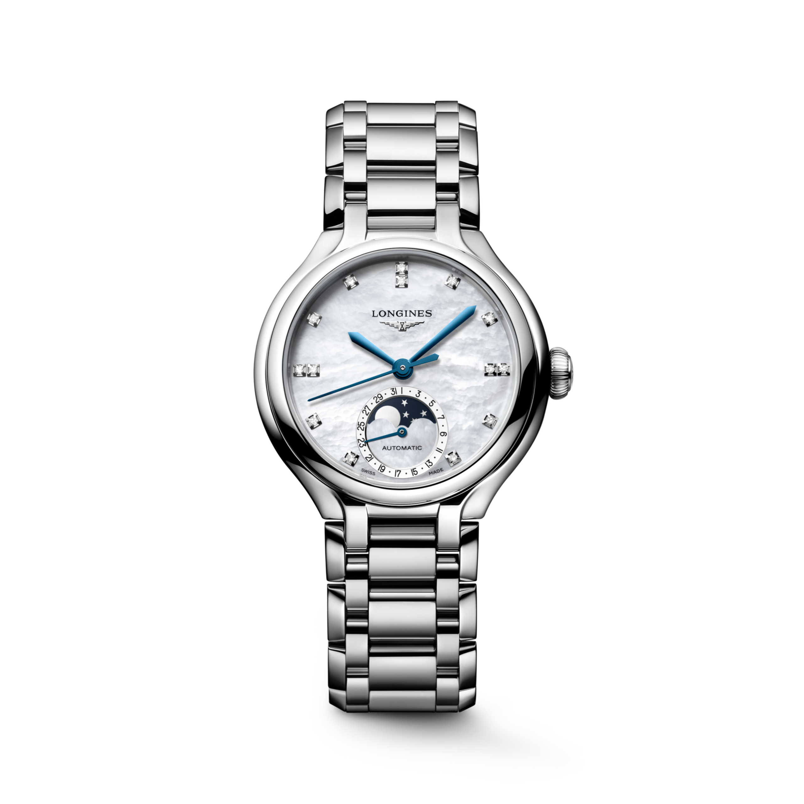 Longines PRIMALUNA MOONPHASE Automatic Stainless steel Watch - L8.126.4.87.6