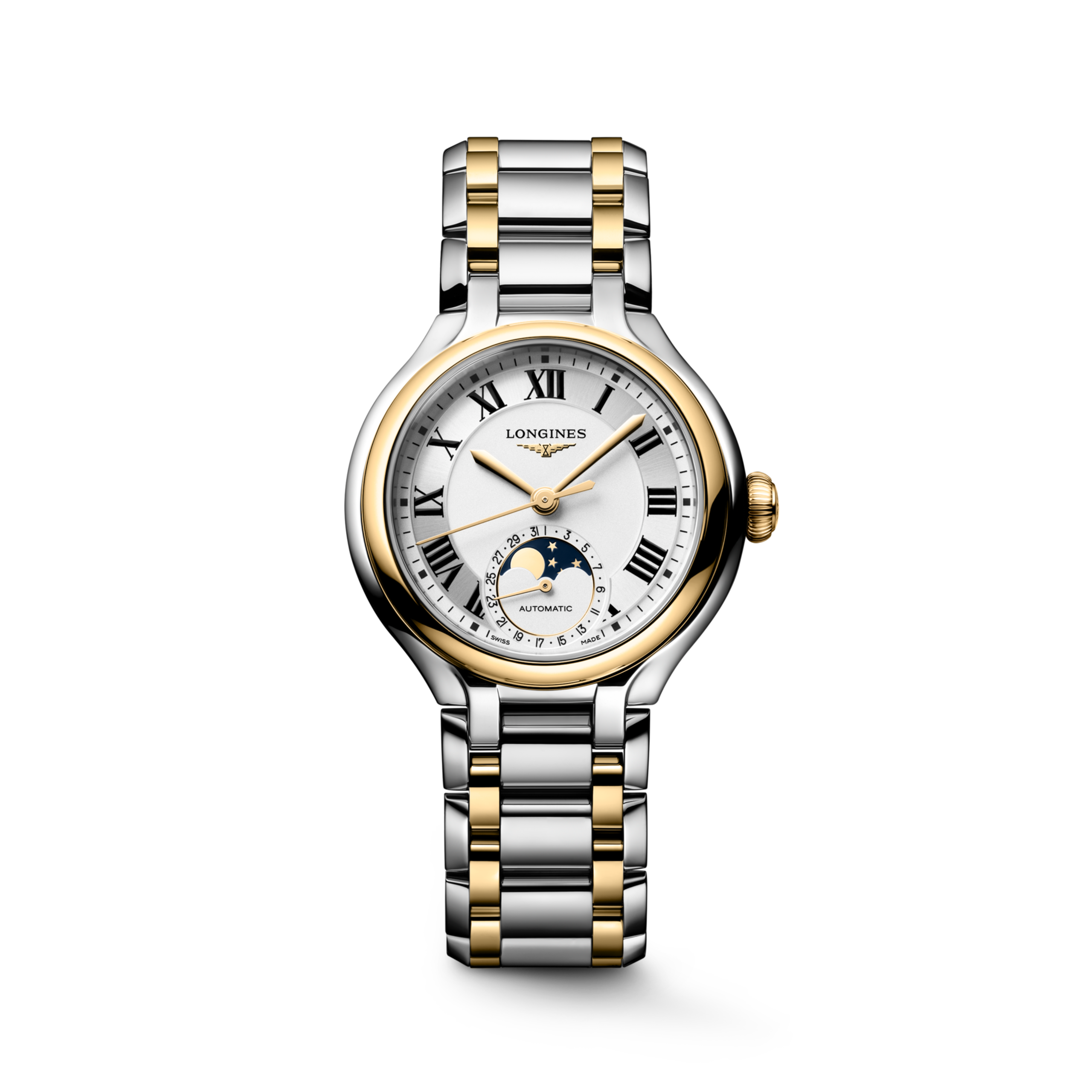 Longines PRIMALUNA MOONPHASE Automatic Stainless steel and 18 karat yellow gold cap 200 Watch - L8.126.5.79.7