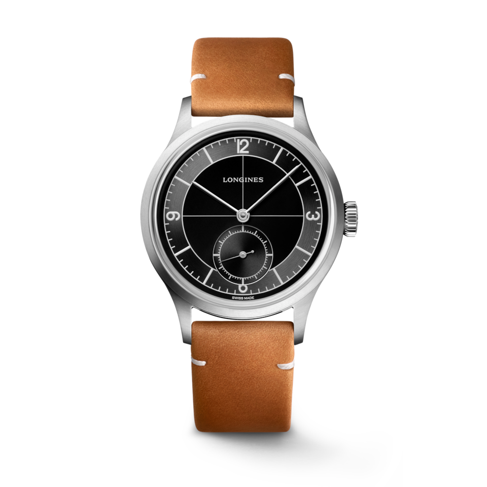 Longines Sector Dial 38.50mm Cadran Noir Bracelet Cuir - L2.828.4.53.2
