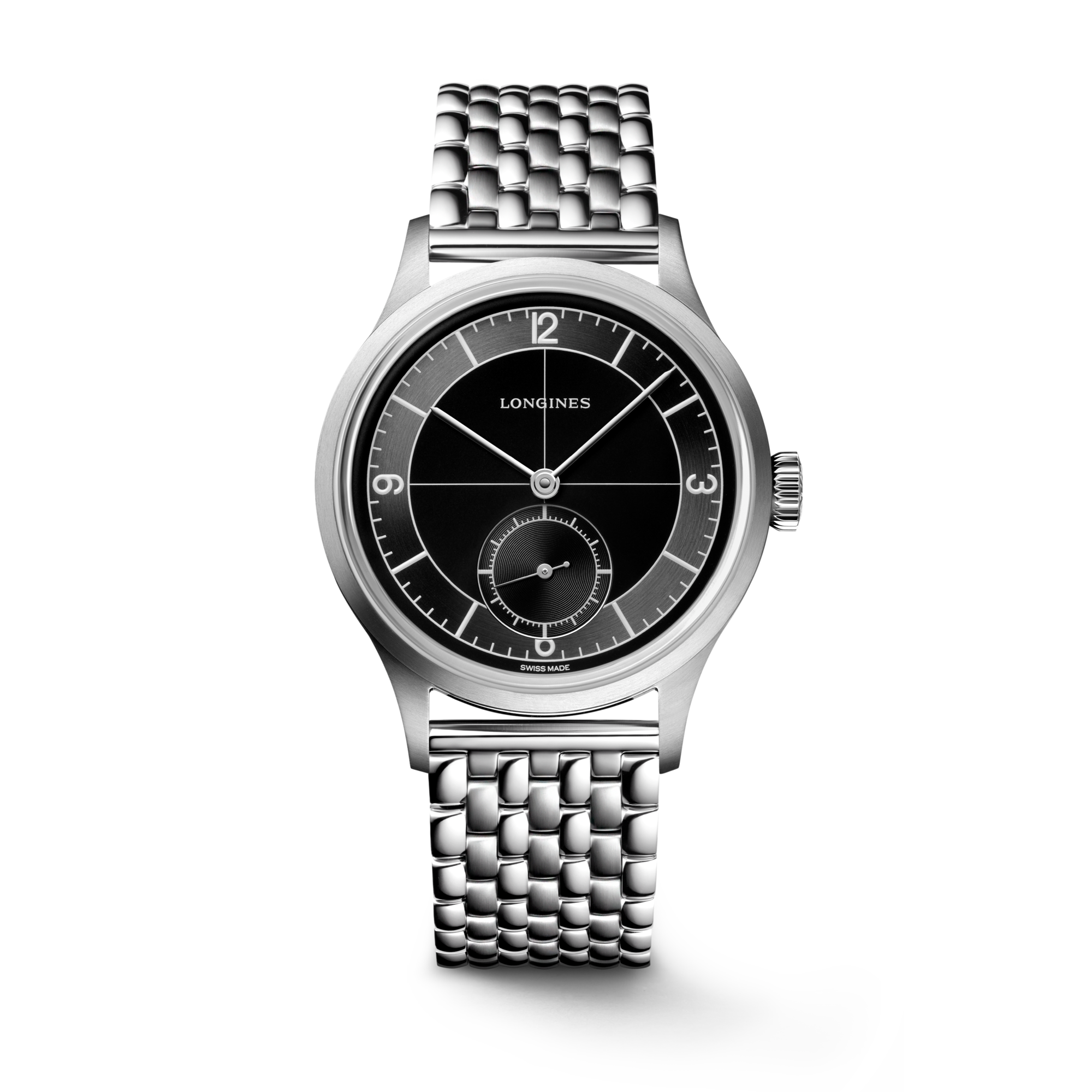 LONGINES SECTOR DIAL Automatic, Stainless Steel, Black Dial