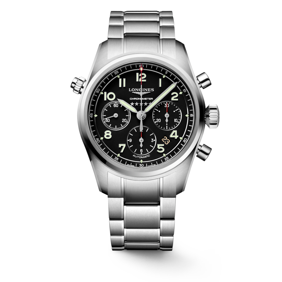 Longines Spirit Chronograph 42mm Cadran Noir Mat Acier - L3.820.4.53.6