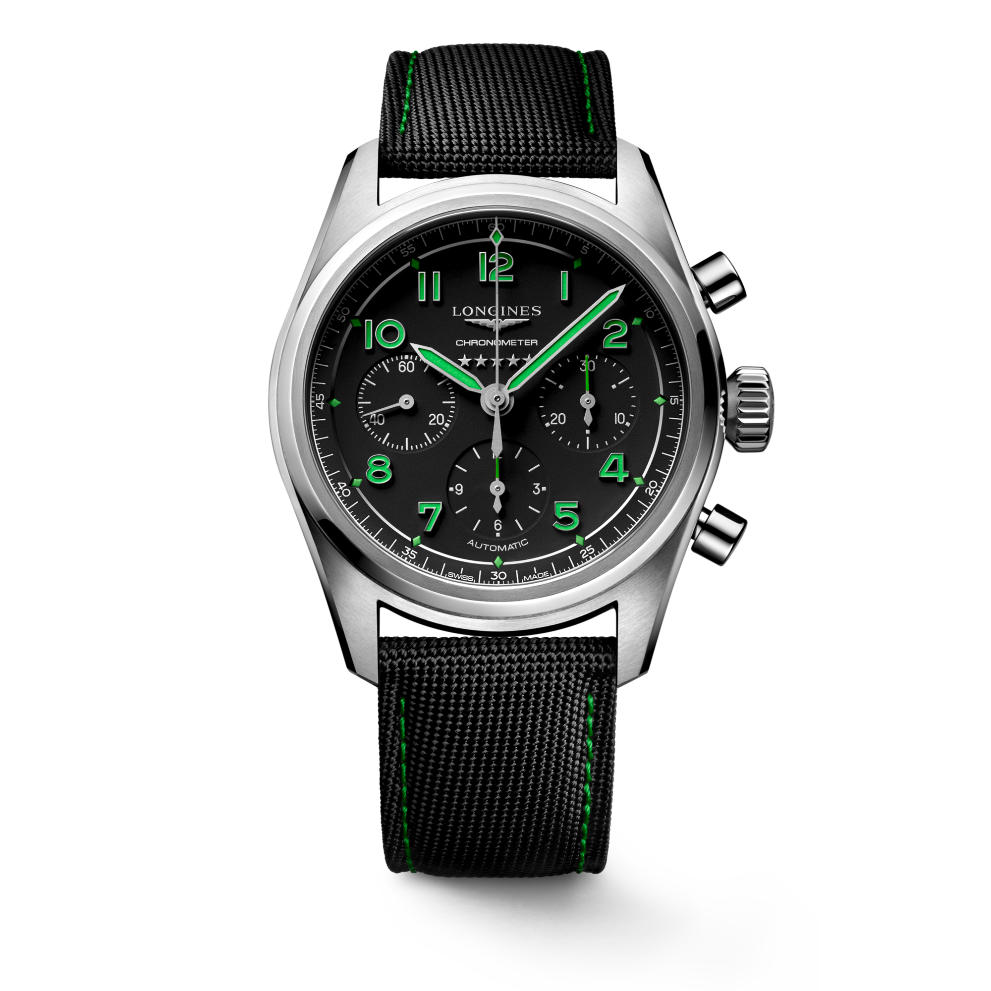 Longines chronograph black hotsell