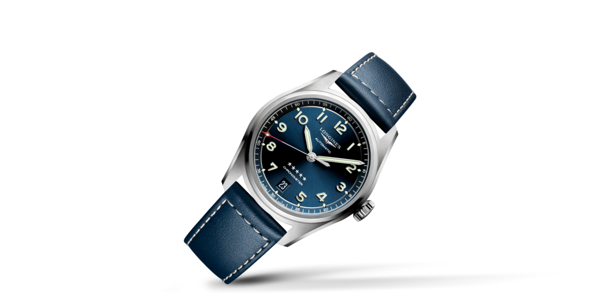 LONGINES SPIRIT Automatic, Stainless Steel, Sunray Blue Dial, Strap ...