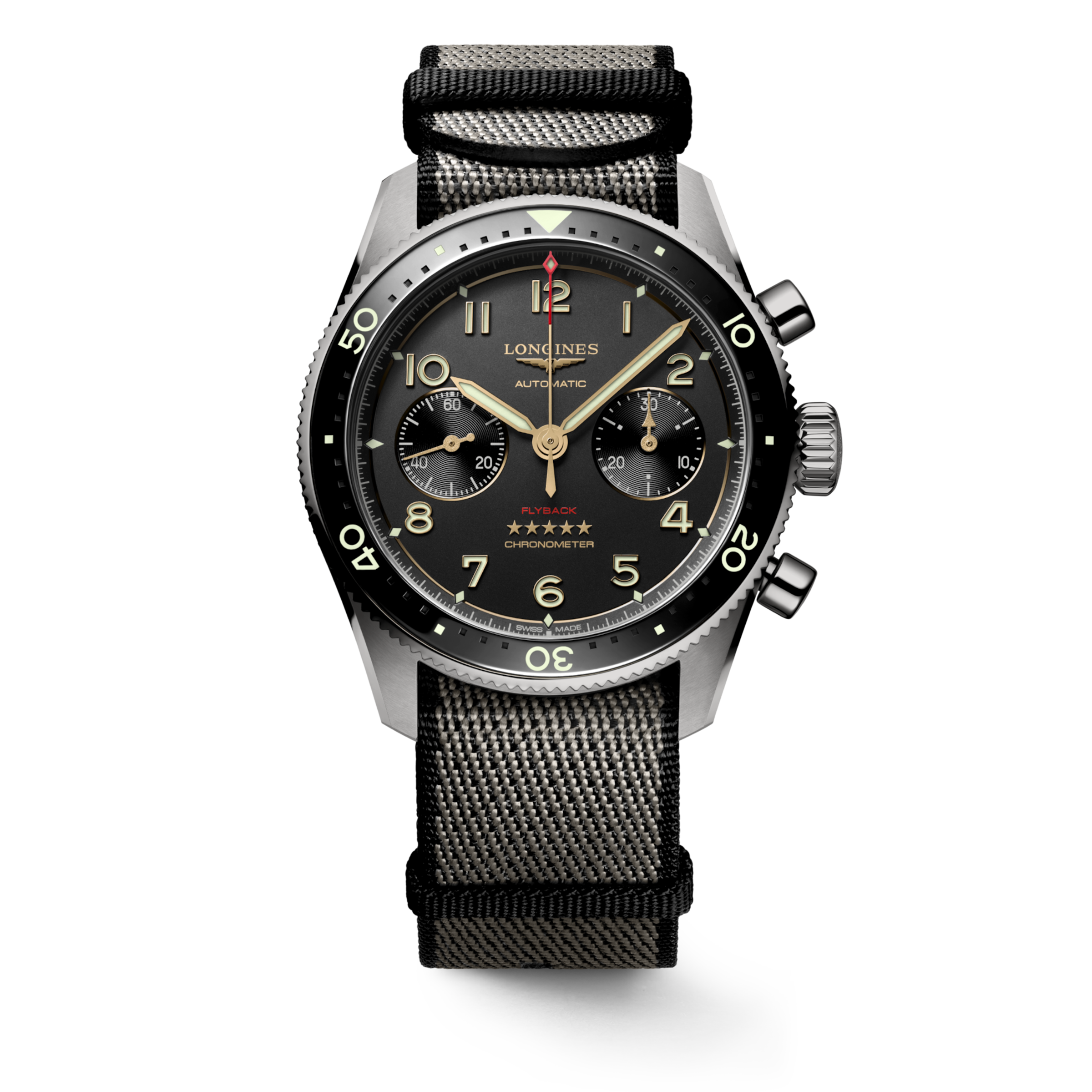 Longines SPIRIT Automatic Titanium and ceramic bezel Watch - L3.821.1.53.2