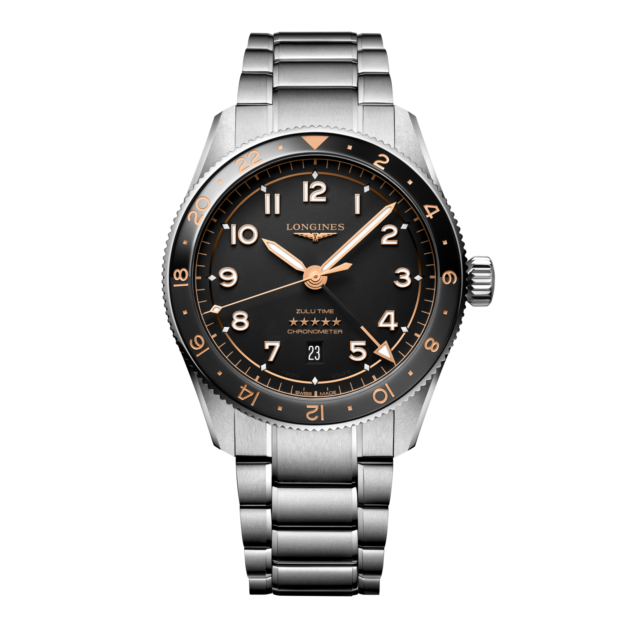 ロンジン スピリット Zulu Time：航空業界の精度 | LONGINES JP