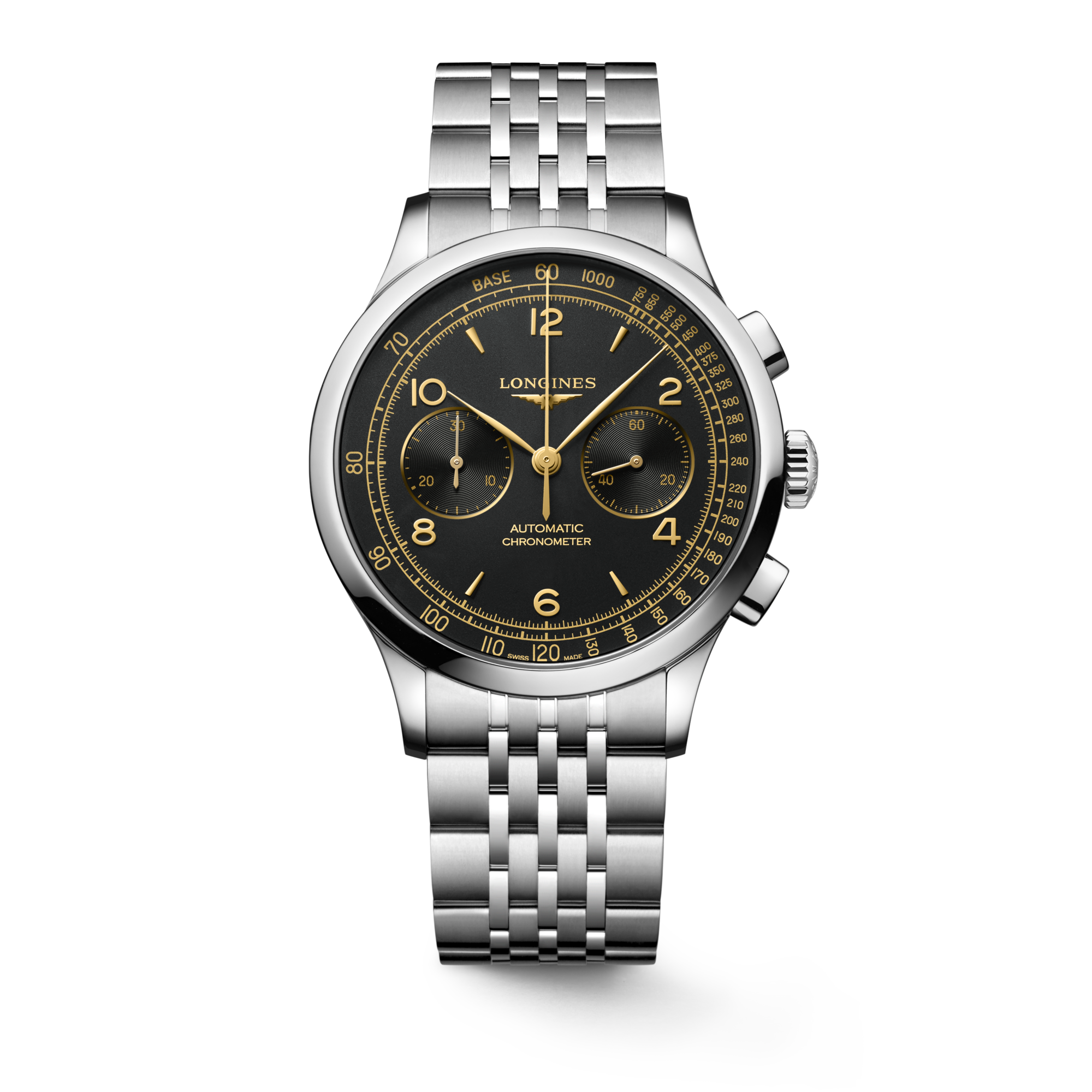 RECORD CHRONOGRAPH 自動巻、ステンレススティール、マット