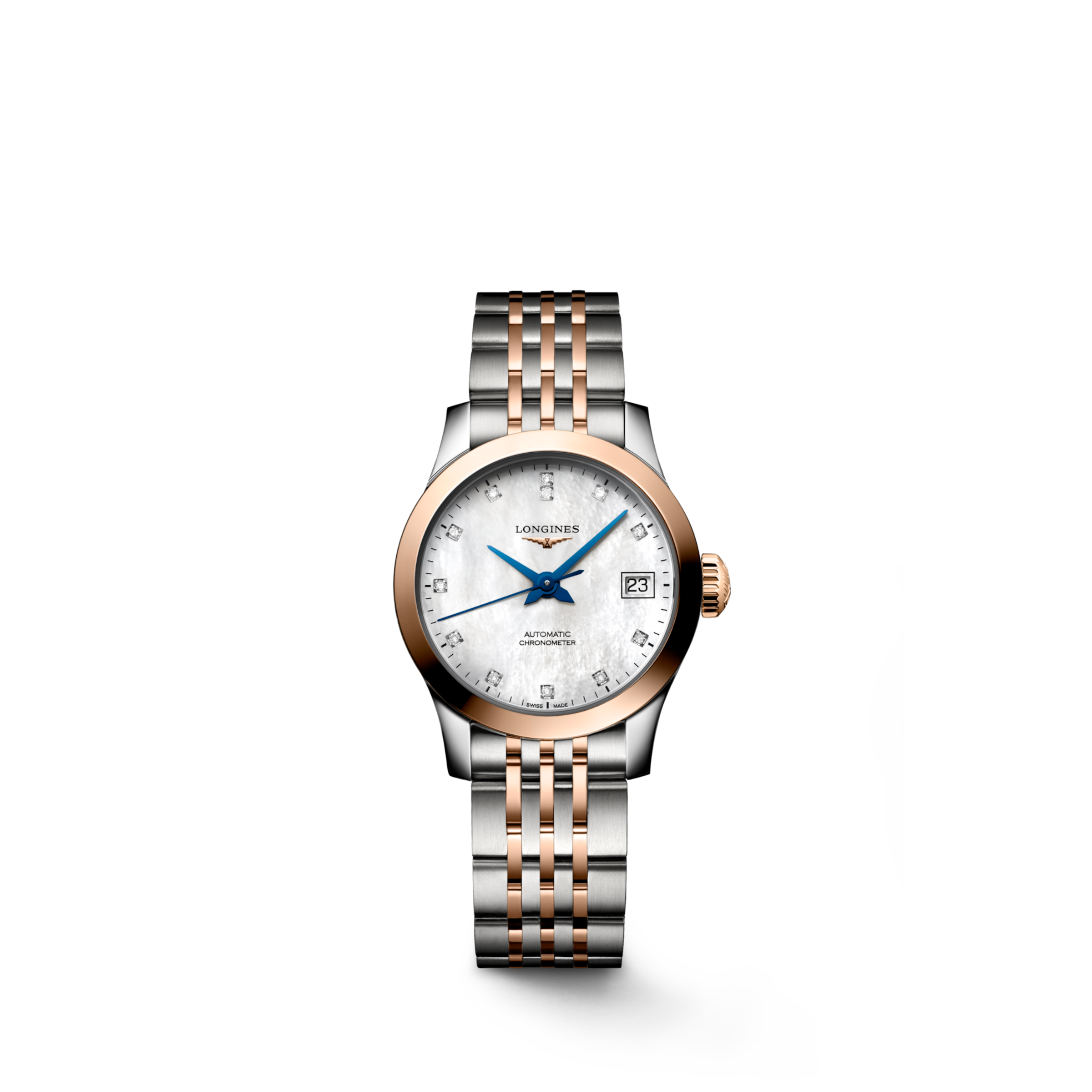 Longines RECORD Automatic Stainless steel and 18 karat pink gold cap 200 Watch - L2.320.5.87.7