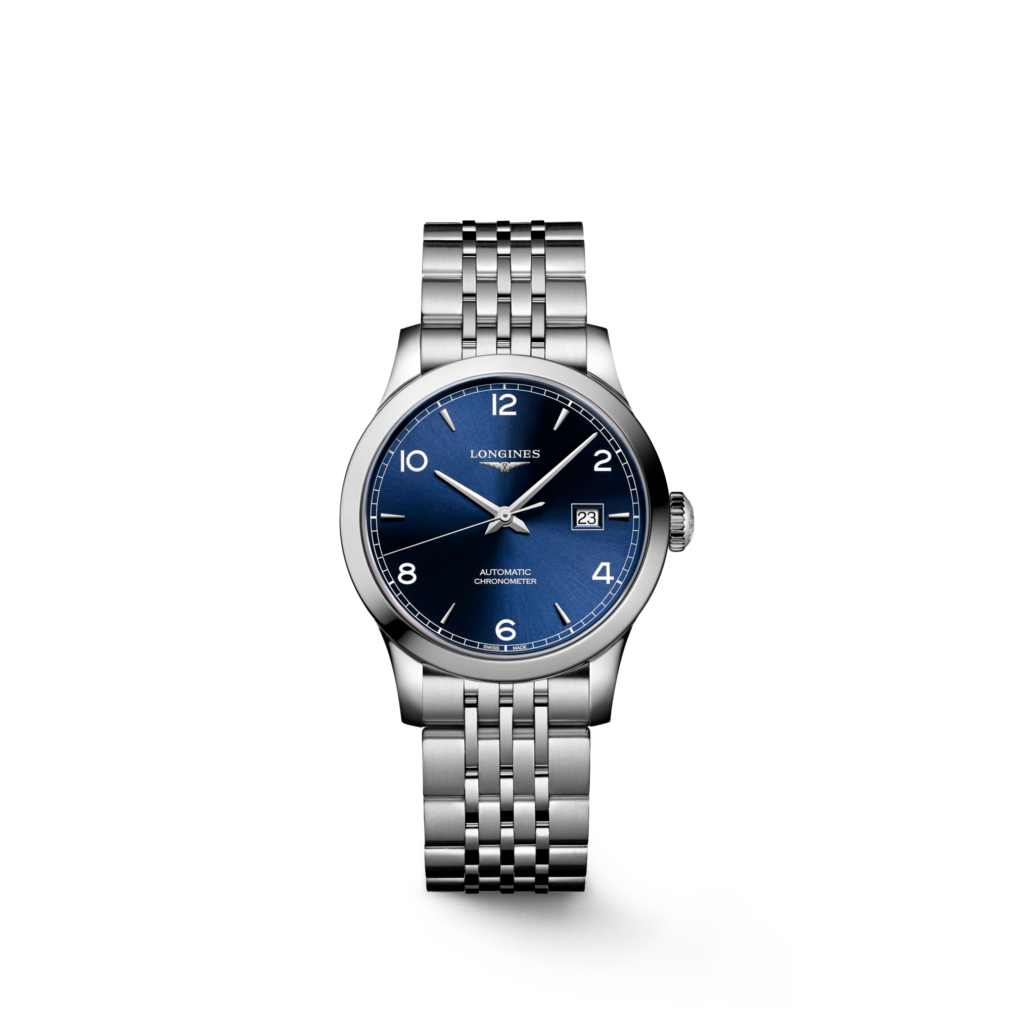 Record Automatic watch 30mm Sunray blue L23214966 LONGINES US