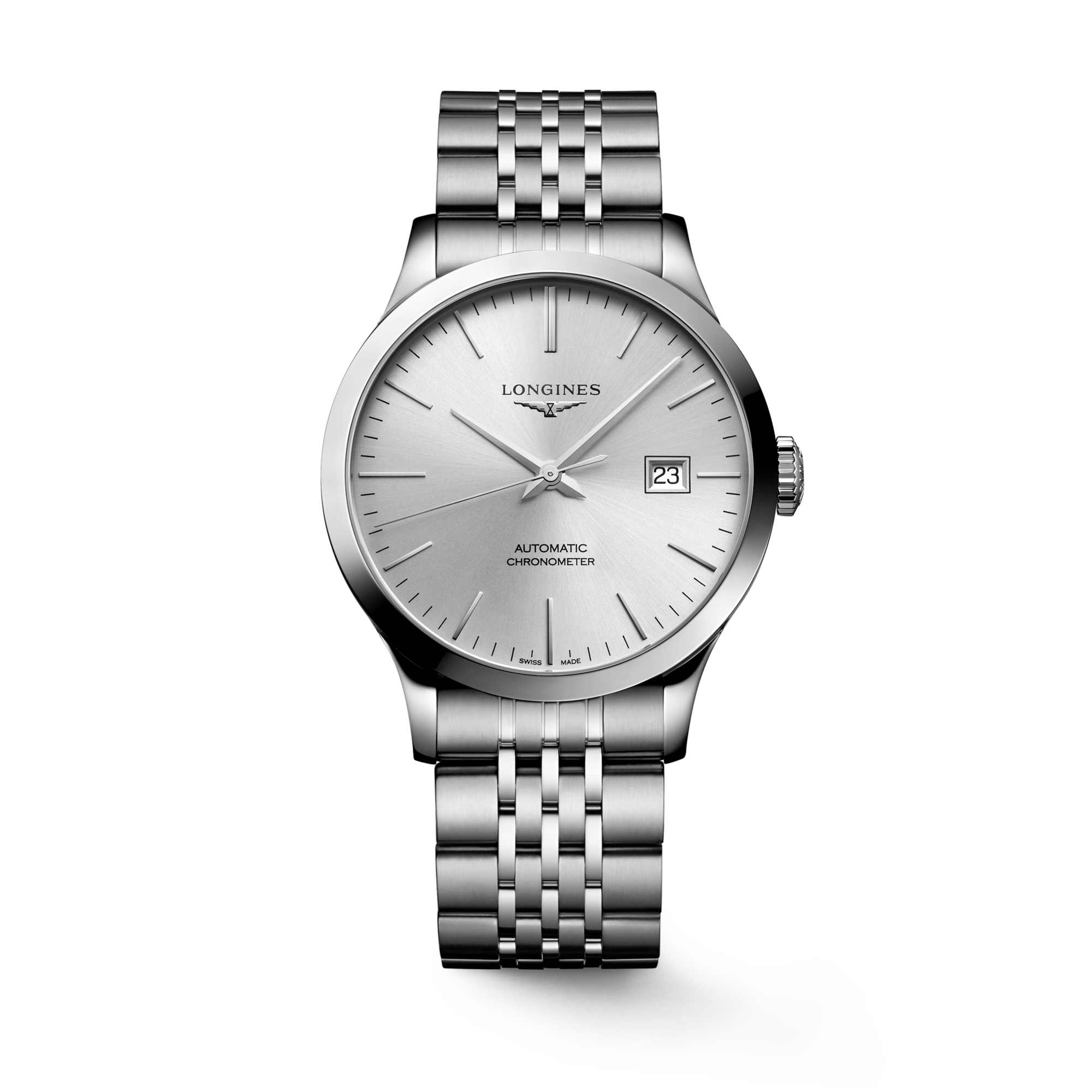 レコード 自動巻、ステンレススティール、シルバー「サンレイ レコード 自動巻、ステンレススティール、シルバー「サンレイ