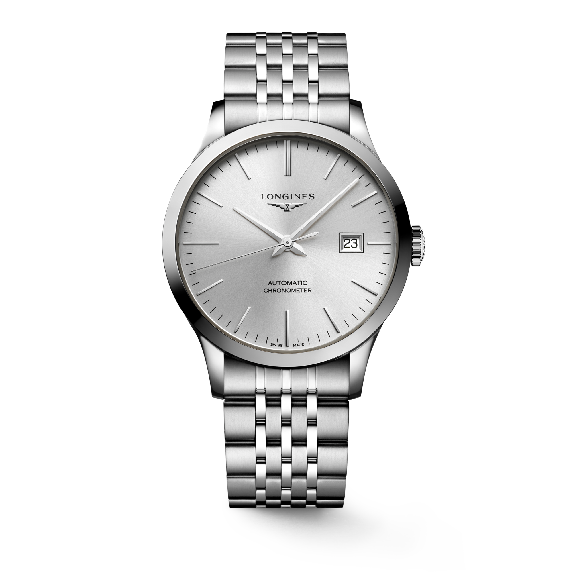 Record Automatic watch 40mm, Sunray silver L28214726 Record Automatic watch 40mm, Sunray silver L28214726