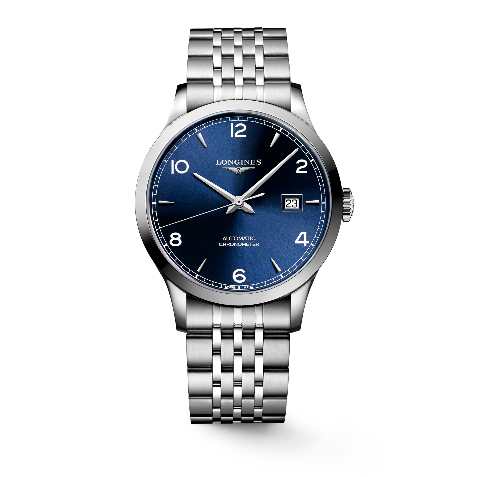 LONGINES ADMIRA AUTOMATIC 自動巻き 時計 RECORD Automatic, Stainless Steel, Sunray Blue Dial, Bracelet