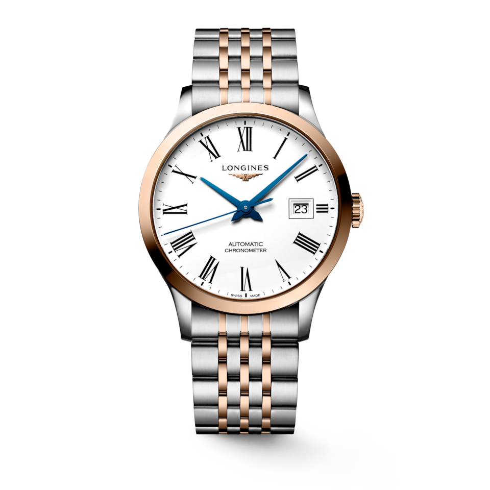 Longines Record 40mm Or Rose Cadran Blanc Mat - L2.821.5.11.7