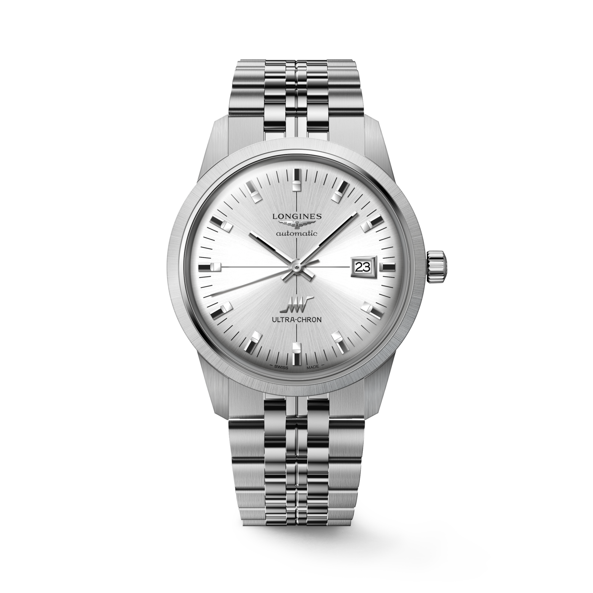 LONGINES ULTRA-CHRON automatic メンズ 腕時計 ULTRA‑CHRON Automatic, Stainless Steel And Sapphire, Black